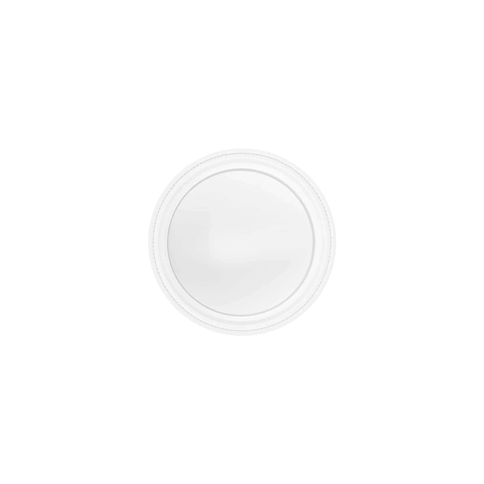 Tappo a vite 30 ml, plastica SAN, bianco Tappo a vite 30 ml, plastica SAN, bianco
