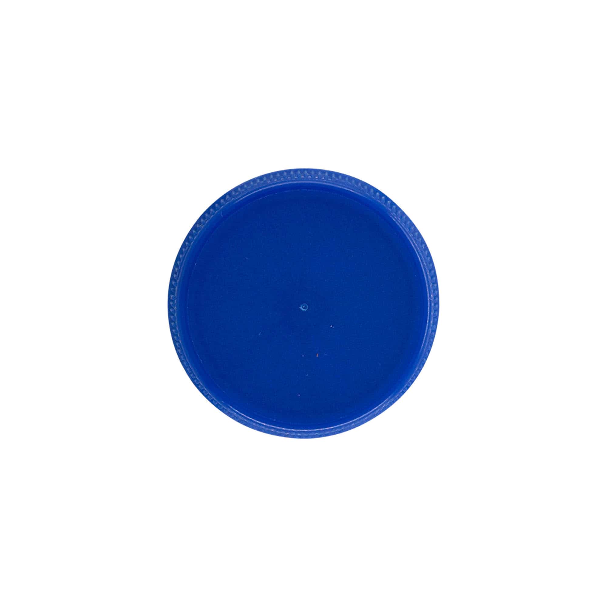 Tappo a vite a due filettature,, plastica PE, blu, per imboccatura: PET 38 mm