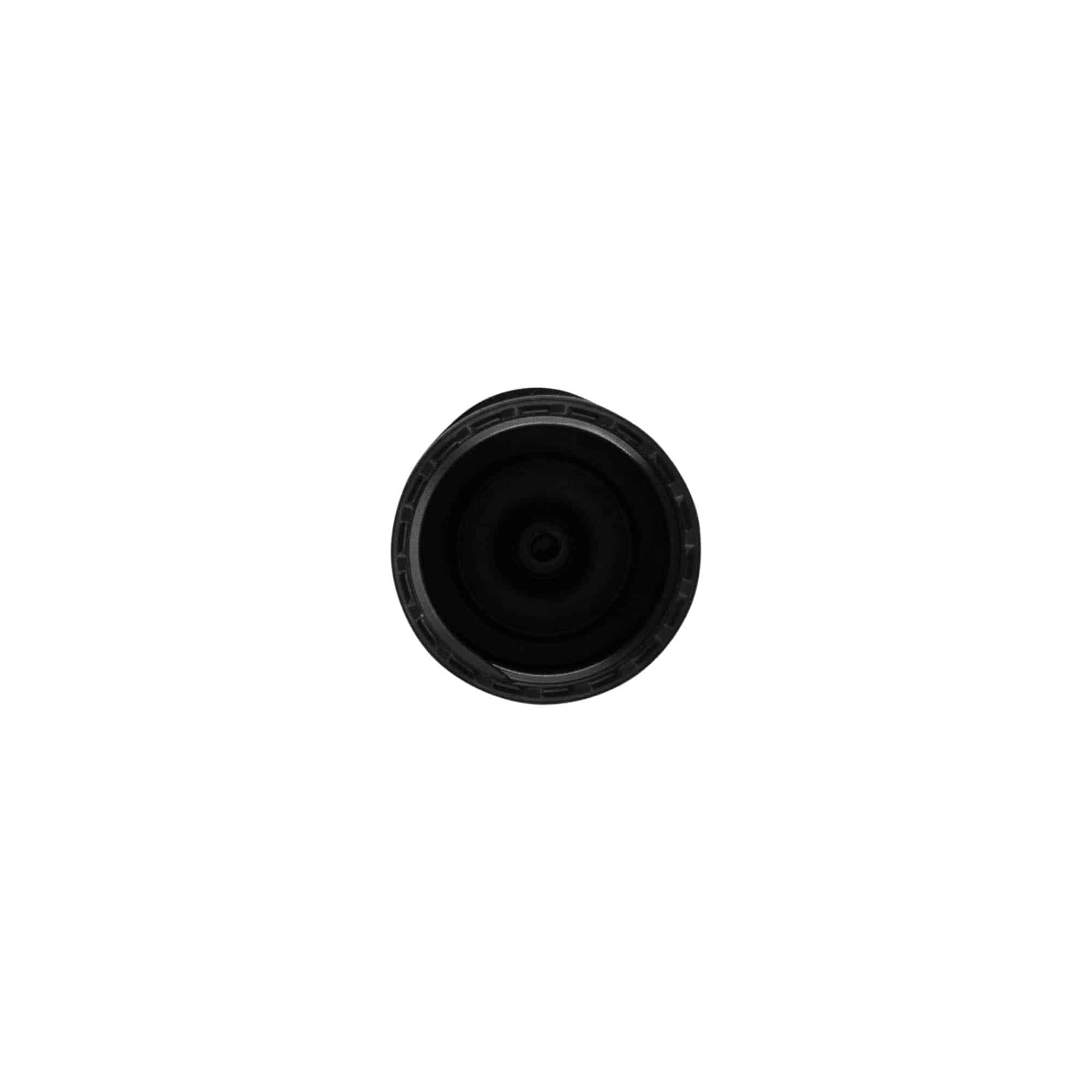 Tappo a vite con cerniera Flip-Top, plastica PP, nera, per imboccatura: 20/410