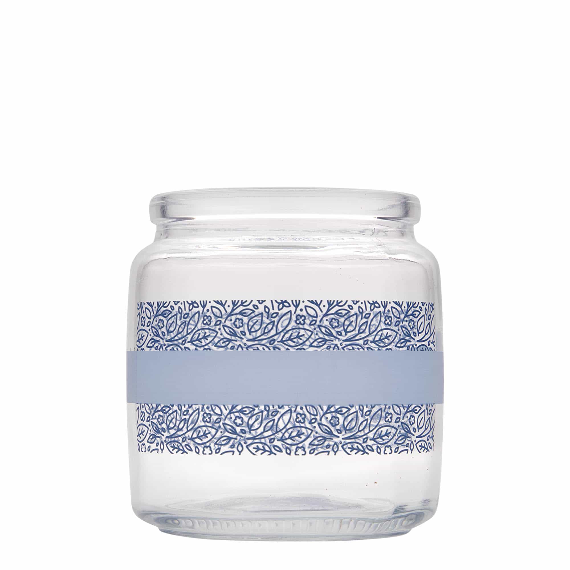 750 ml Barattolo tappo in sughero 'Giara', motivo: Naturalmente blu, imboccatura: fascetta 750 ml Barattolo tappo in sughero 'Giara', motivo: Naturalmente blu, imboccatura: fascetta