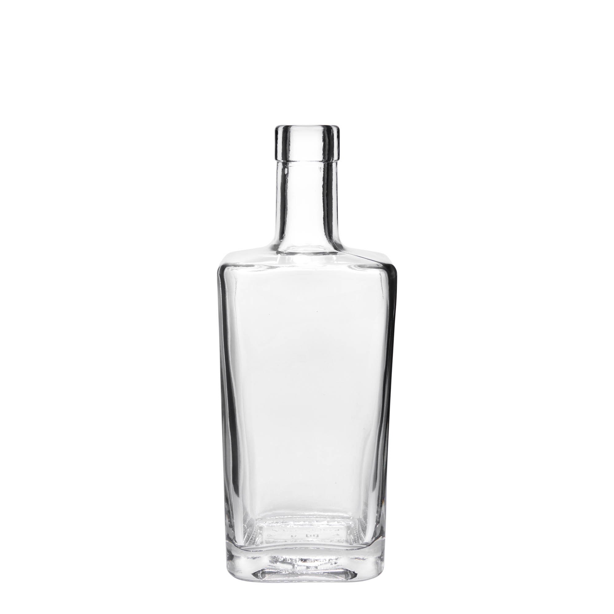 Bottiglia di vetro da 500 ml 'Noel', quadrata, bocca: sughero Bottiglia di vetro da 500 ml 'Noel', quadrata, bocca: sughero