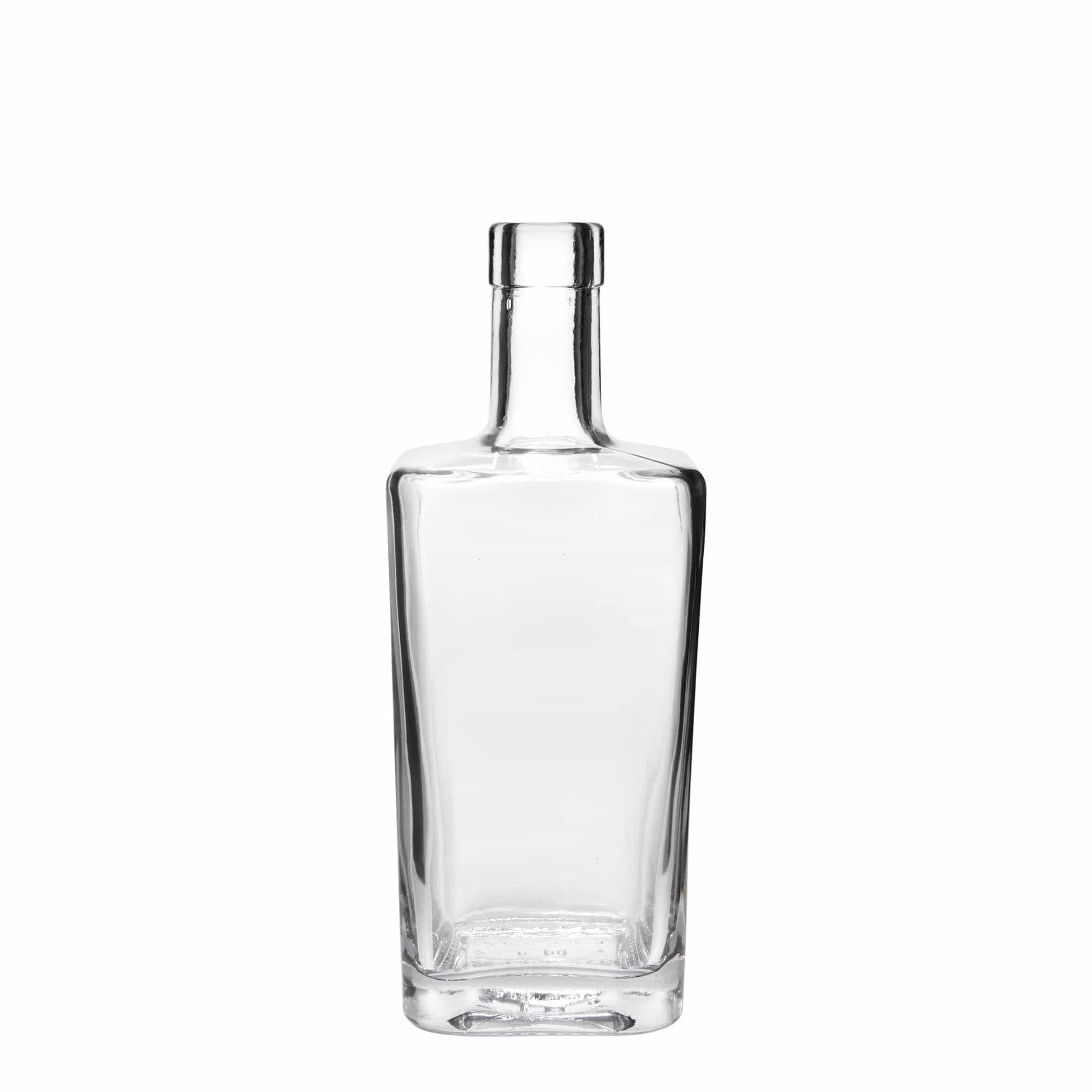 Bottiglia di vetro da 500 ml 'Noel', quadrata, bocca: sughero