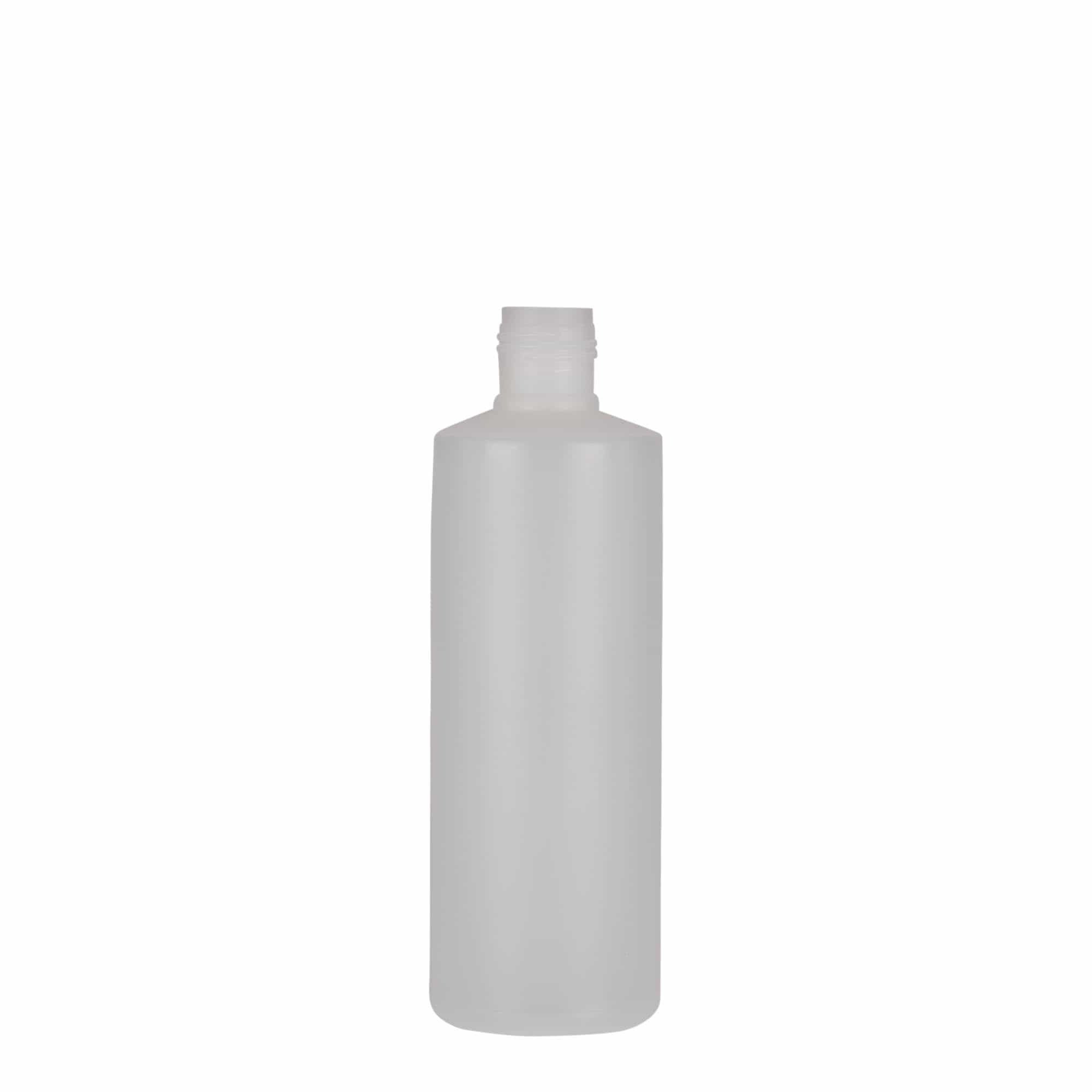 200 ml bottiglia rotonda, plastica PE, naturale, bocca: chiusura a vite