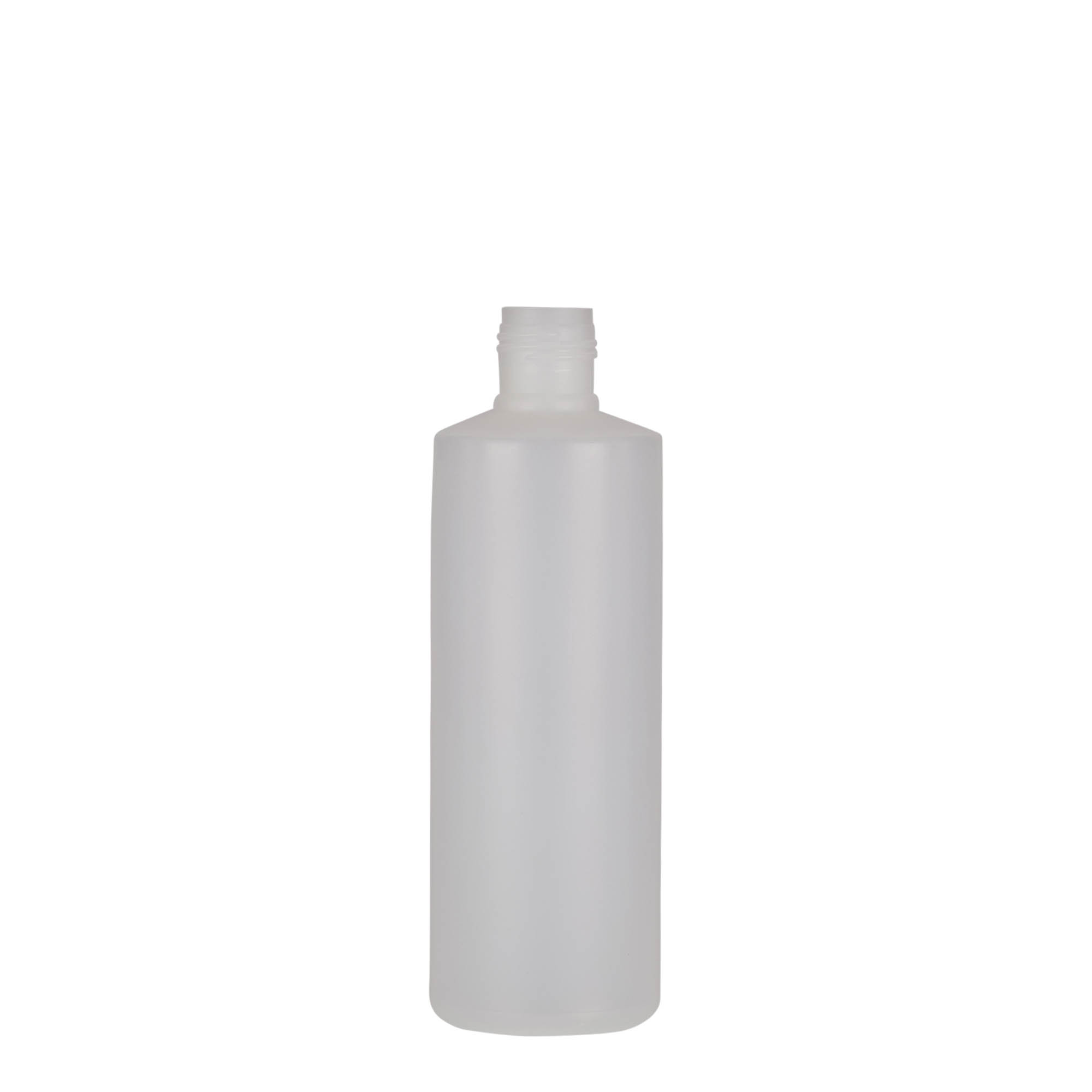 200 ml bottiglia rotonda, plastica PE, naturale, bocca: chiusura a vite