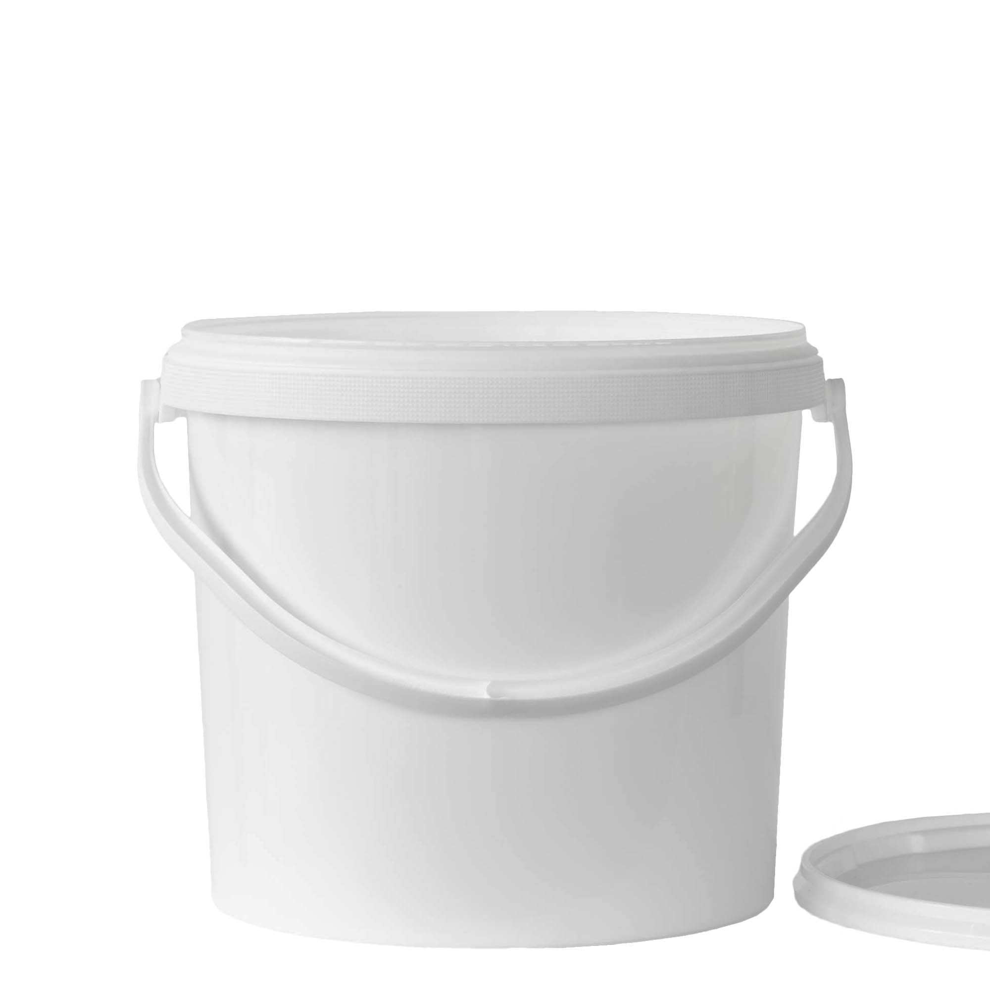 Secchio da 12,5 ml, plastica PP, bianco