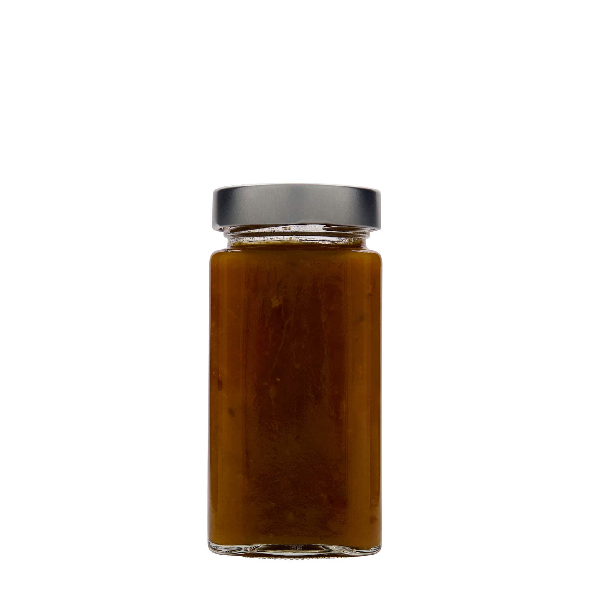 314 ml barattolo quadrato 'Funny', bocca: Deep-Twist-Off (DTO 58)
