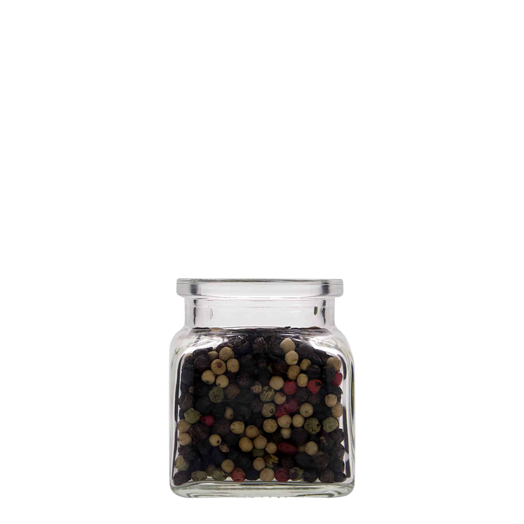 120 ml barattolo con tappo in sughero, quadrato, bocca: sughero