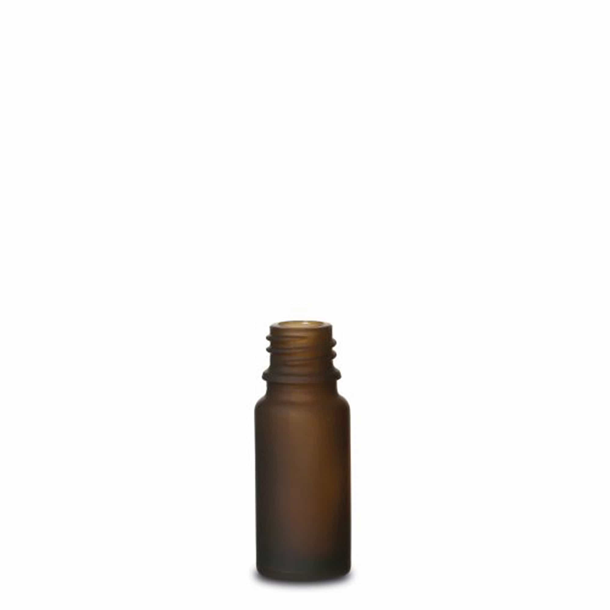 Flacone medico 10ml, vetro, marrone satinato, bocca: DIN 18 Flacone medico 10ml, vetro, marrone satinato, bocca: DIN 18