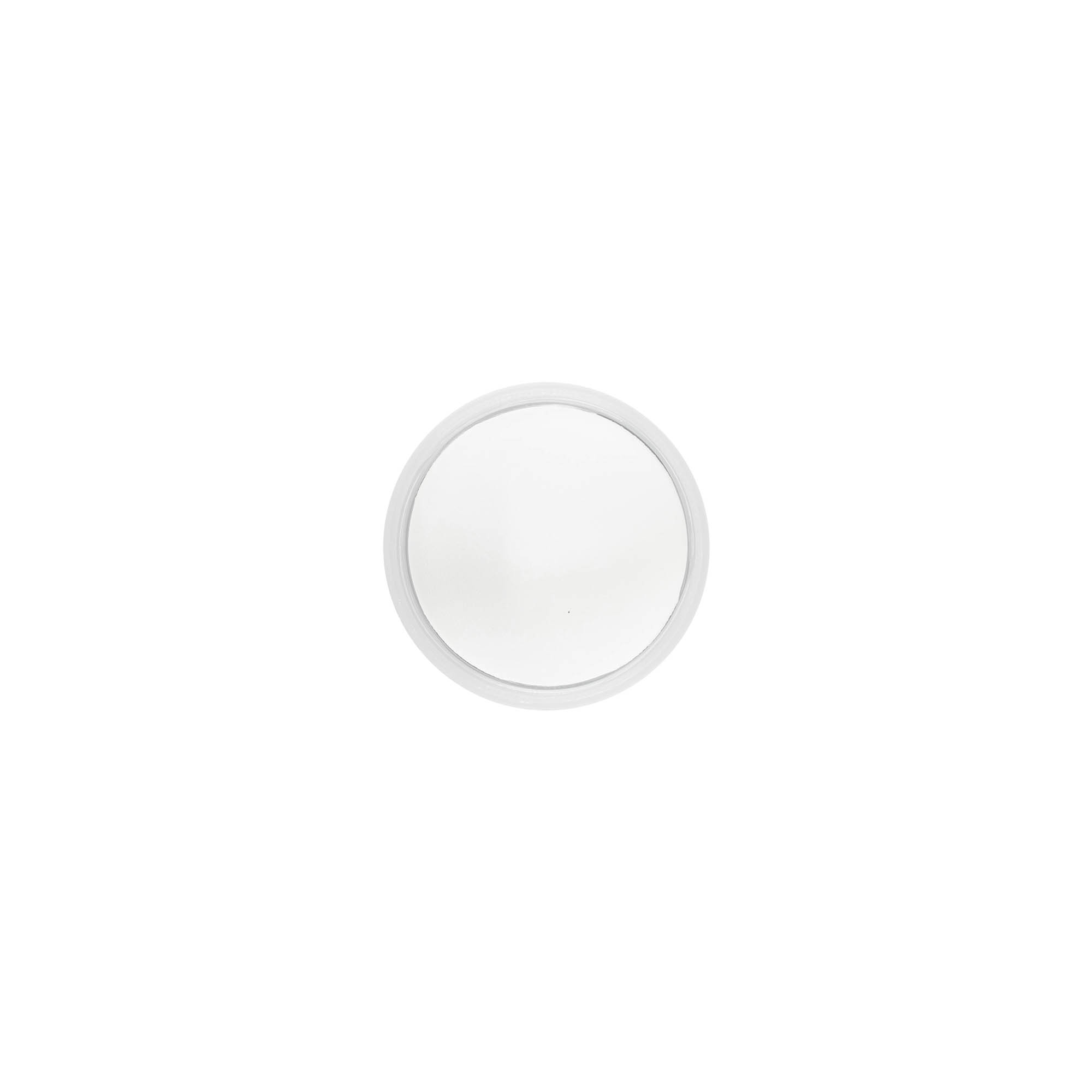 Chiusura a vite 'Clear/Platin Edition', plastica PP, bianco, per bocca: 40/2P