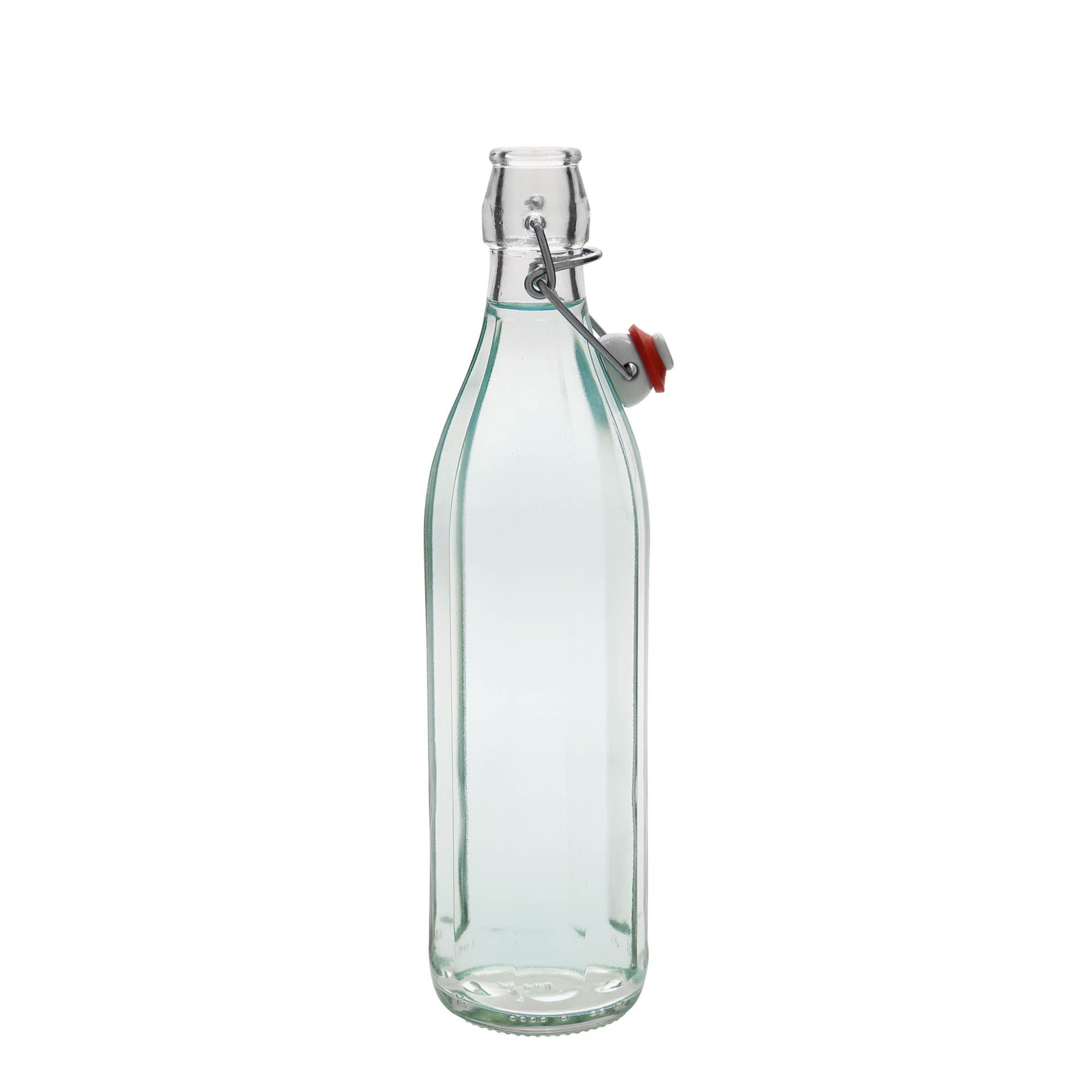 Bottiglia di vetro da 750 ml 'Bravo', a dieci lati, bocca: chiusura a leva Bottiglia di vetro da 750 ml 'Bravo', a dieci lati, bocca: chiusura a leva
