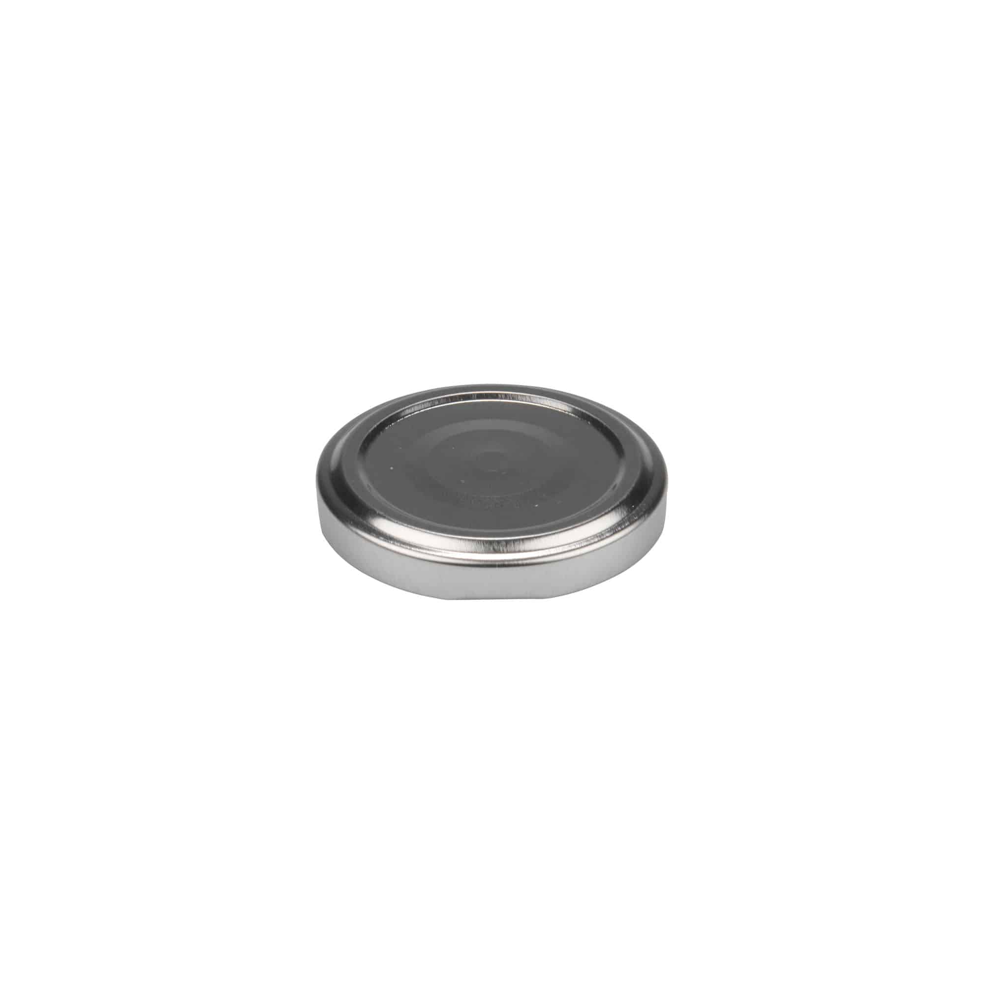 Tappo Twist-Off, lamiera bianca, argento, per bocca: TO 53