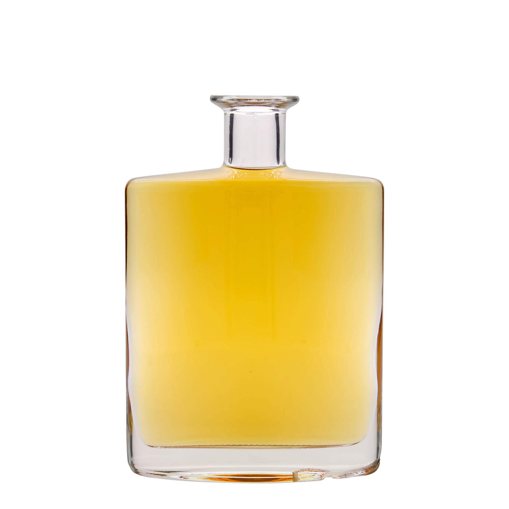 Bottiglia di vetro da 700 ml 'Zorbas', ovale, bocca: sughero Bottiglia di vetro da 700 ml 'Zorbas', ovale, bocca: sughero