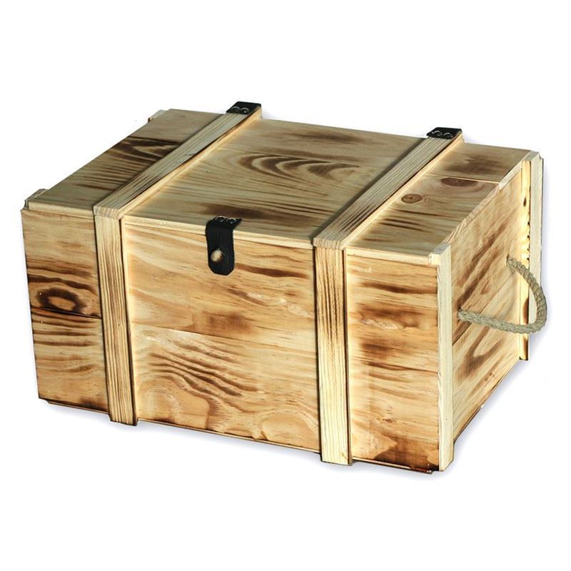 Cassetta per vino per 6 bottiglie, rettangolare, legno, beige Cassetta per vino per 6 bottiglie, rettangolare, legno, beige