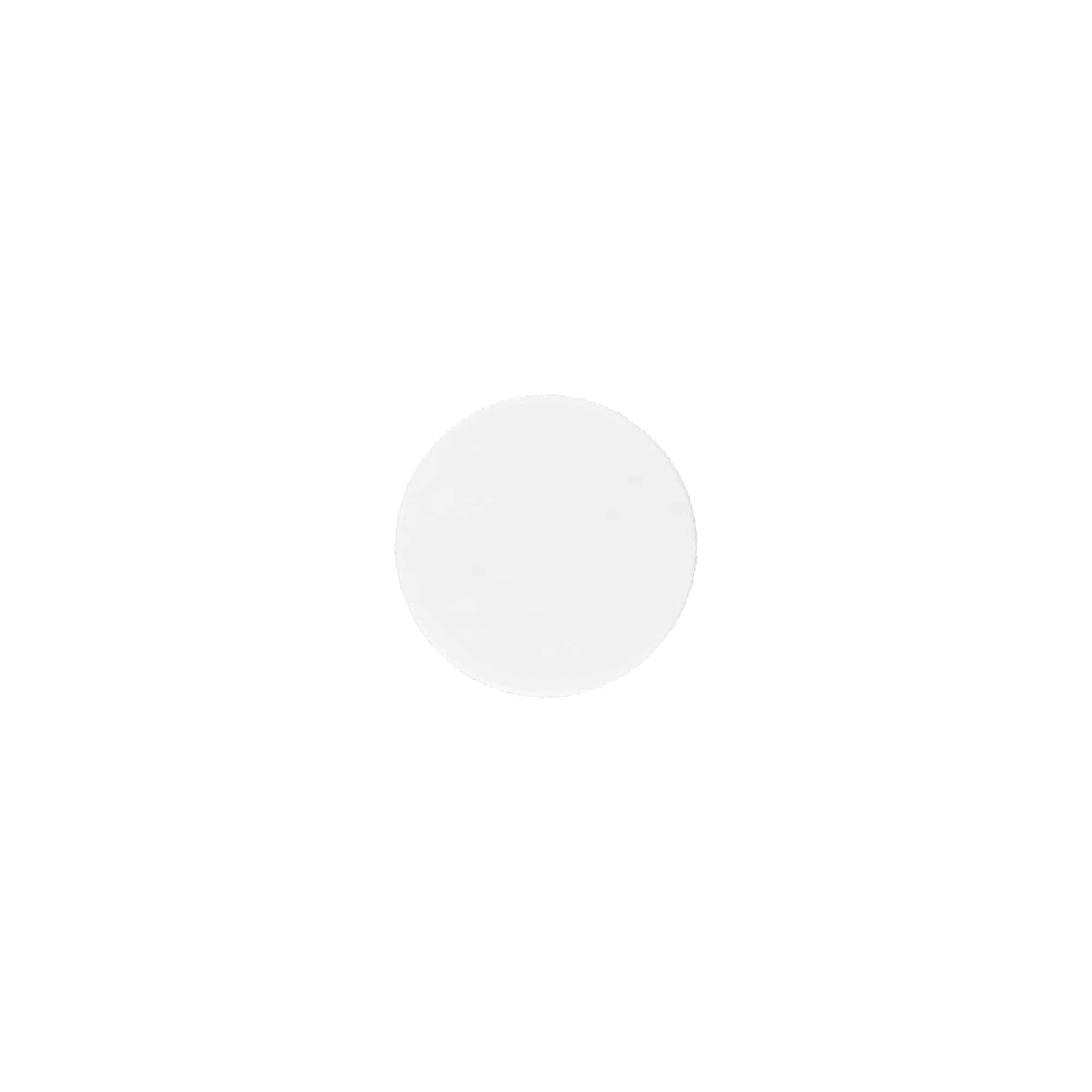 Tappo a vite, plastica PP, bianco, per imboccatura: 38/400
