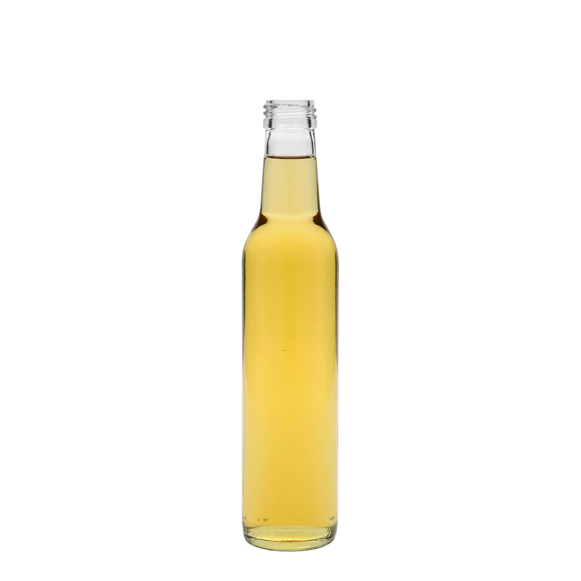 Bottiglia di vetro da 250 ml 'Cilindrica', bocca: PP 28 Bottiglia di vetro da 250 ml 'Cilindrica', bocca: PP 28