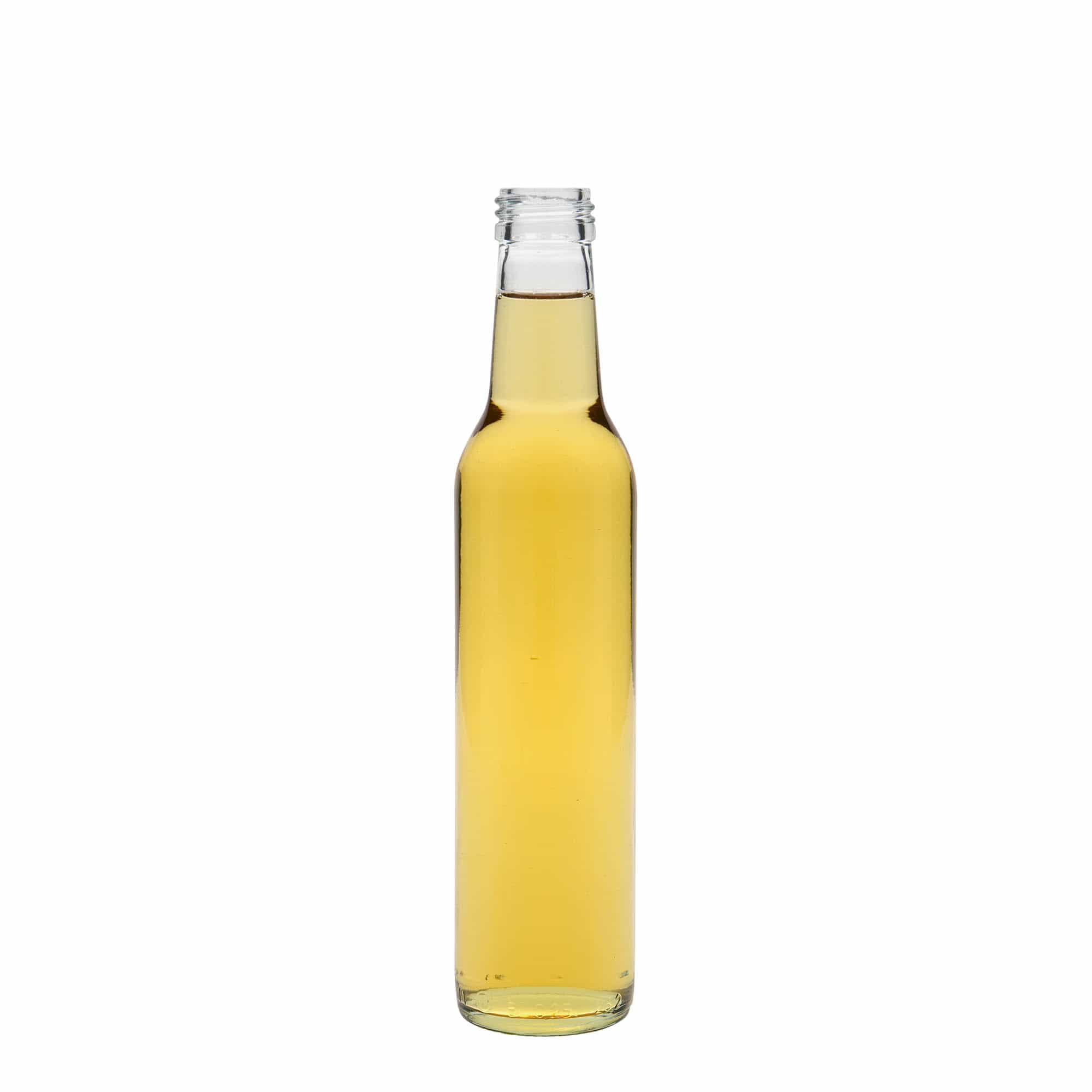 Bottiglia di vetro da 250 ml 'Cilindrica', bocca: PP 28 Bottiglia di vetro da 250 ml 'Cilindrica', bocca: PP 28