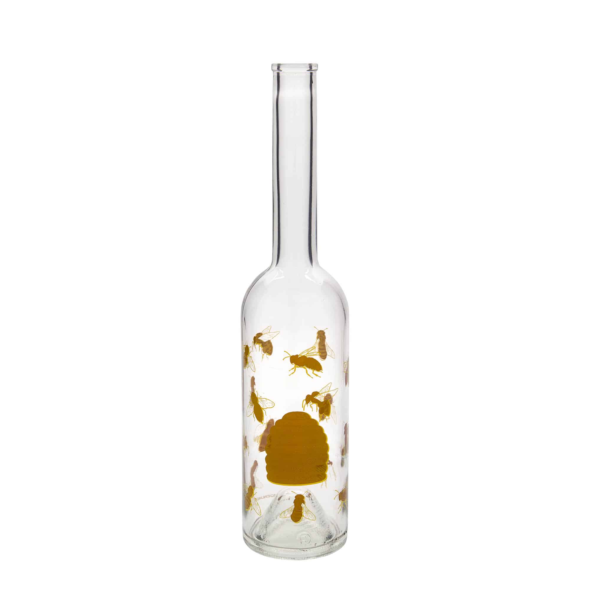 500 ml Bottiglia di vetro 'Opera', motivo: Api, imboccatura: fascetta 500 ml Bottiglia di vetro 'Opera', motivo: Api, imboccatura: fascetta