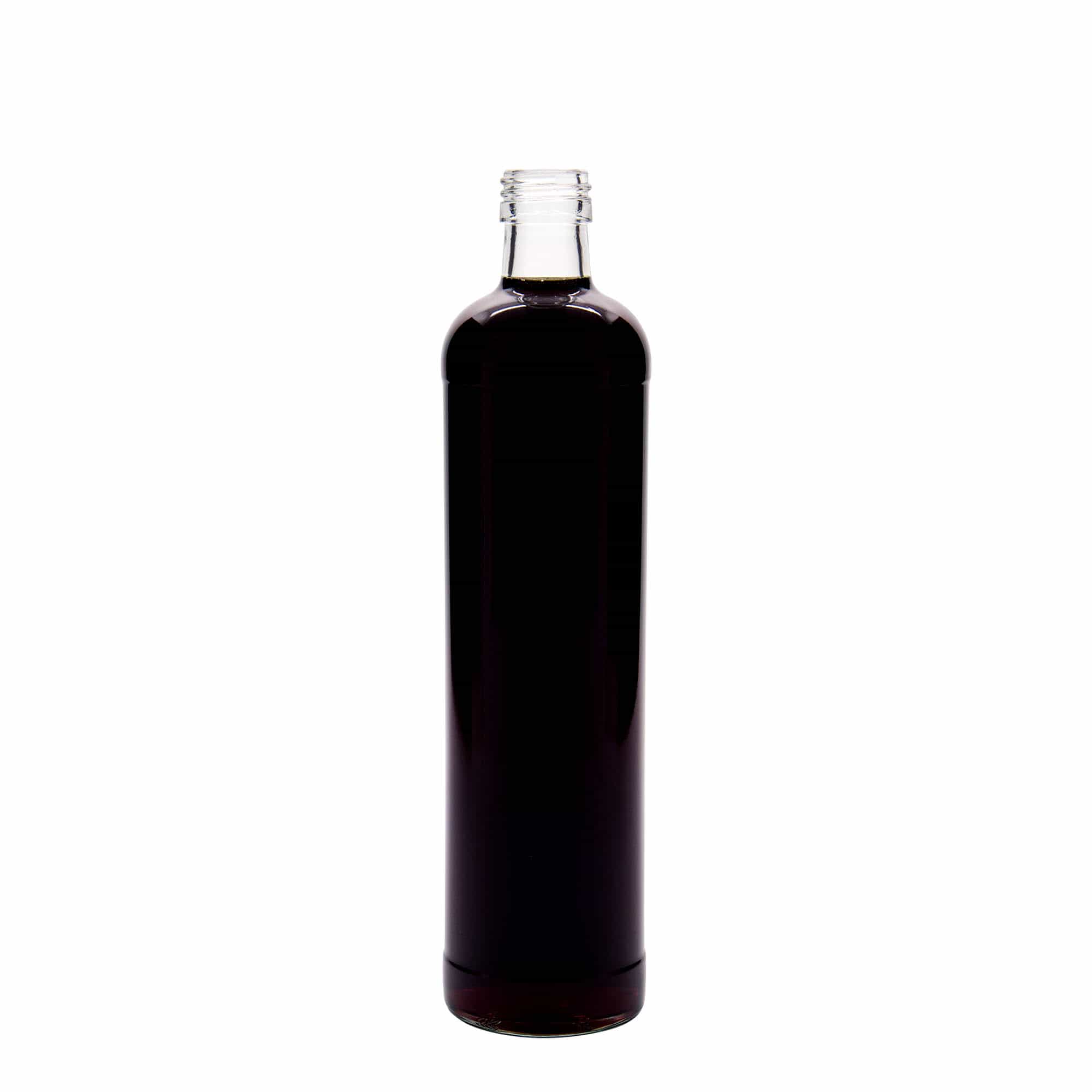 Bottiglia a fiasco da 500 ml, vetro, bocca: PP 28