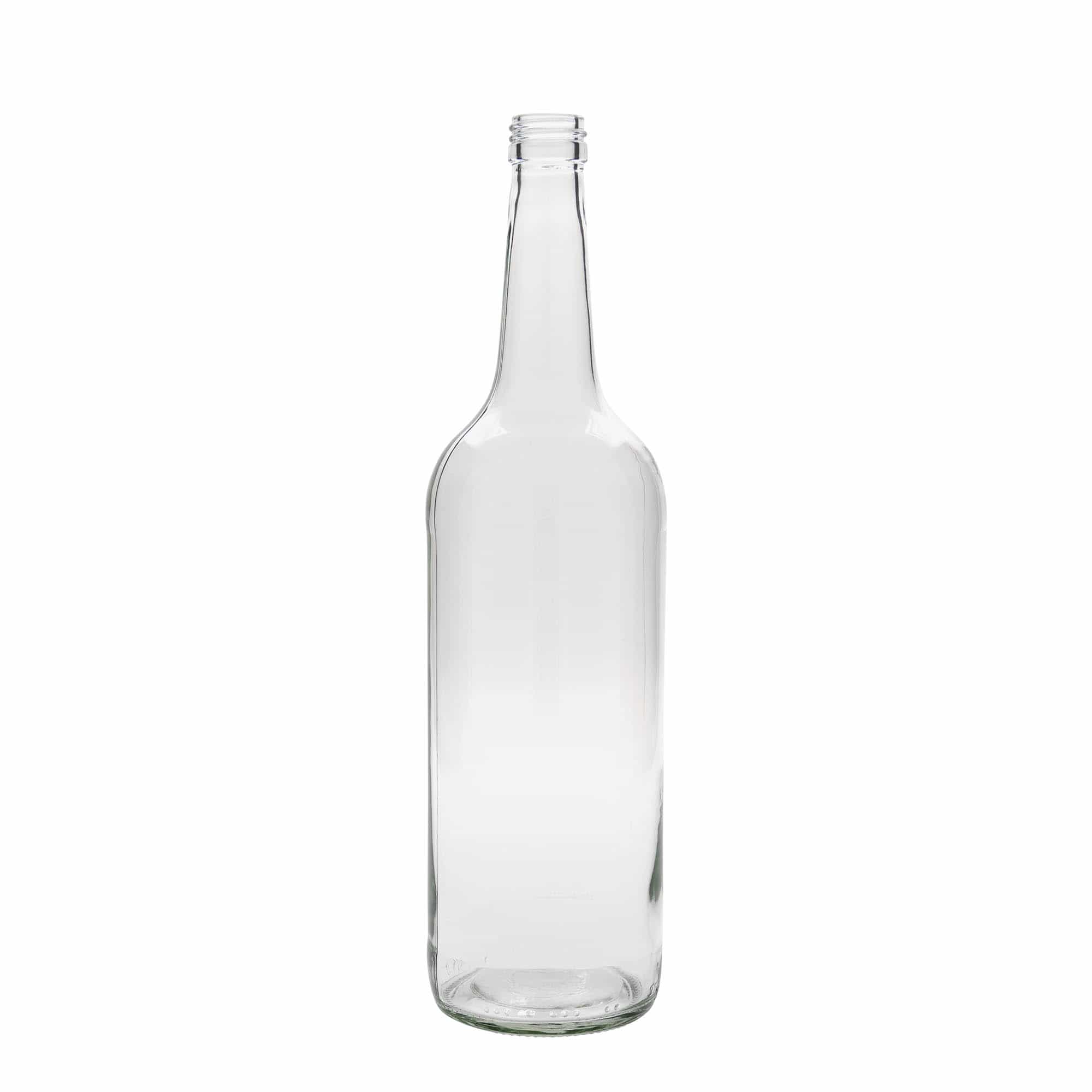 1.000 ml Bottiglia di vetro a collo dritto, imboccatura: PP 28 1.000 ml Bottiglia di vetro a collo dritto, imboccatura: PP 28