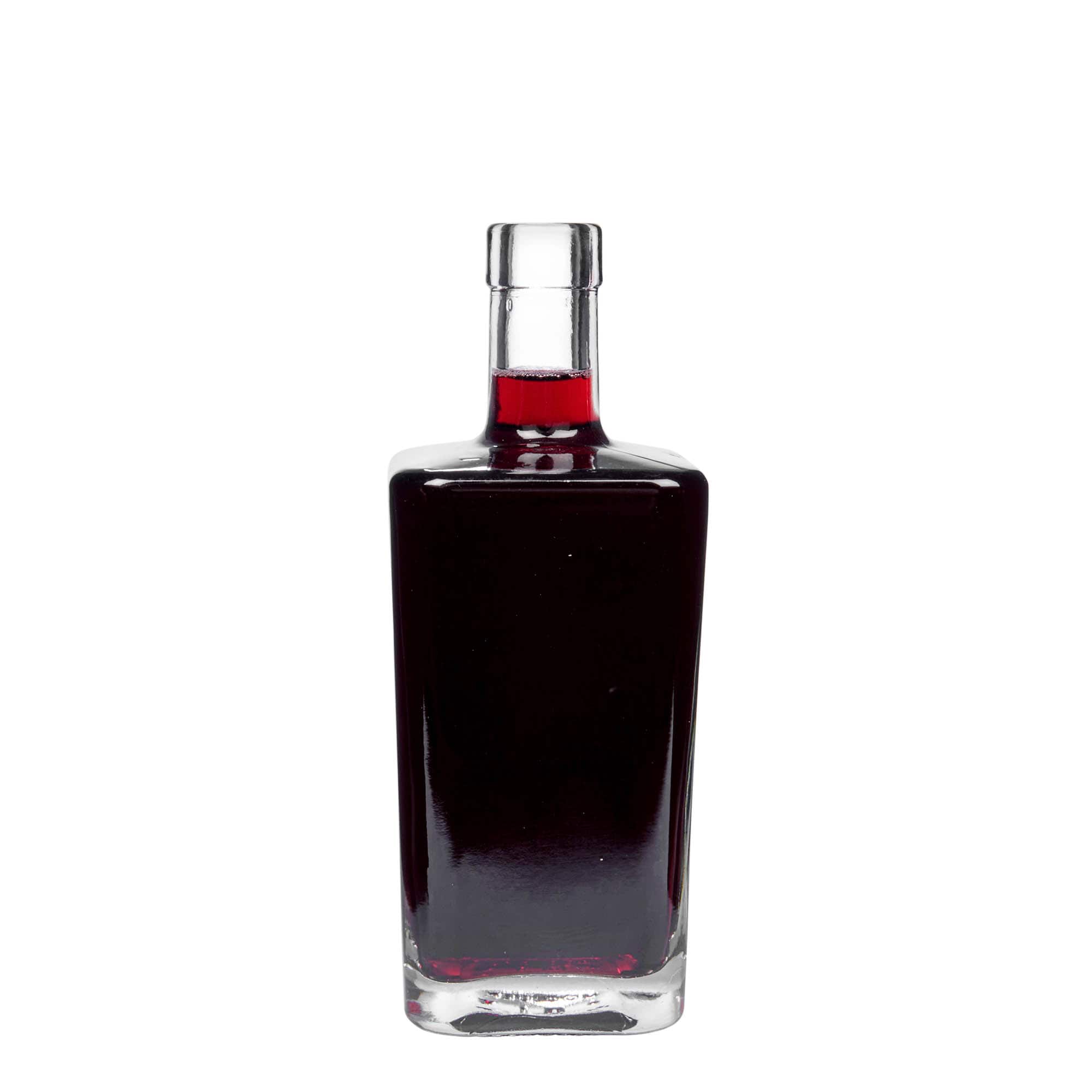 Bottiglia di vetro da 500 ml 'Noel', quadrata, bocca: sughero Bottiglia di vetro da 500 ml 'Noel', quadrata, bocca: sughero