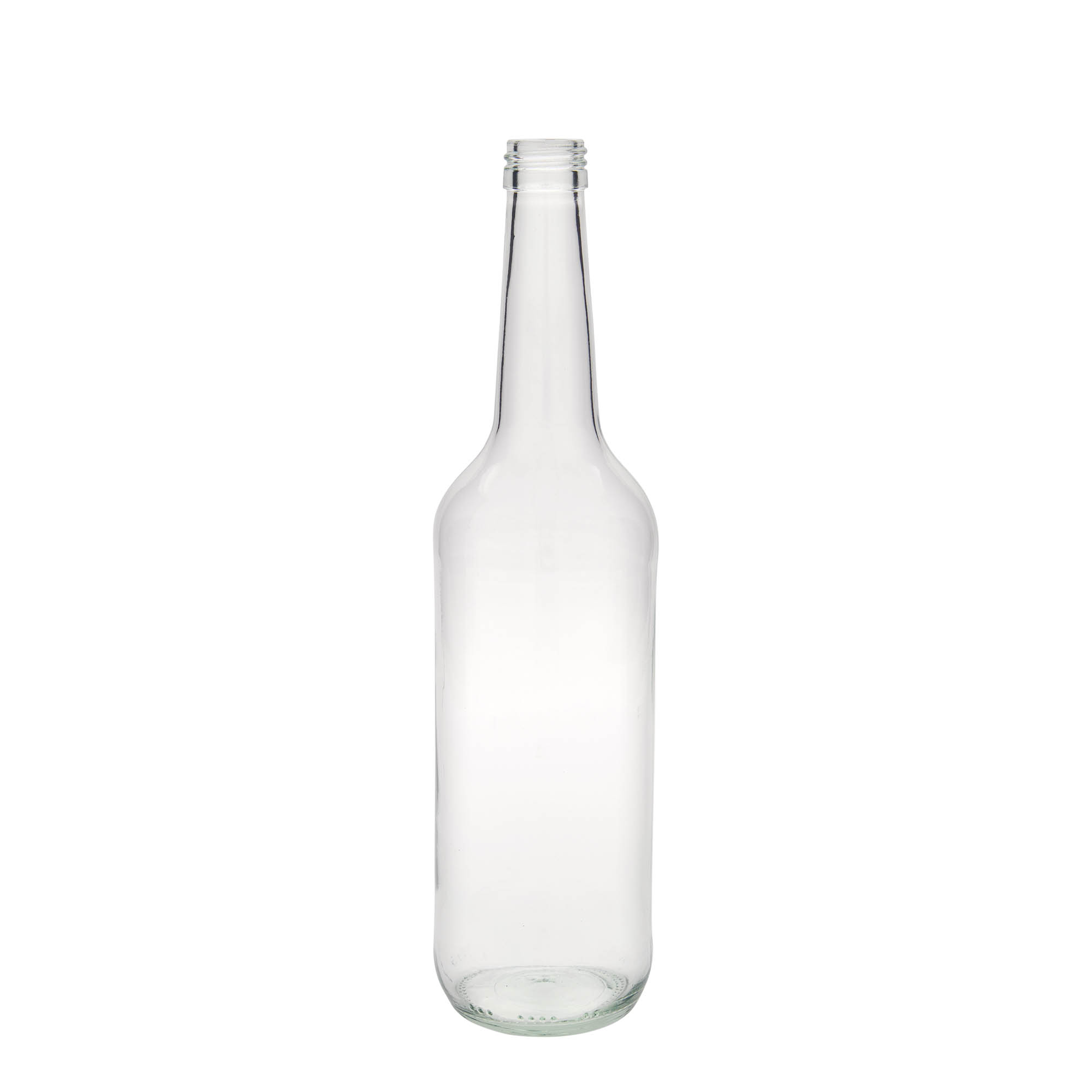 Bottiglia di vetro 700 ml, collo dritto, bocca: PP 28 Bottiglia di vetro 700 ml, collo dritto, bocca: PP 28