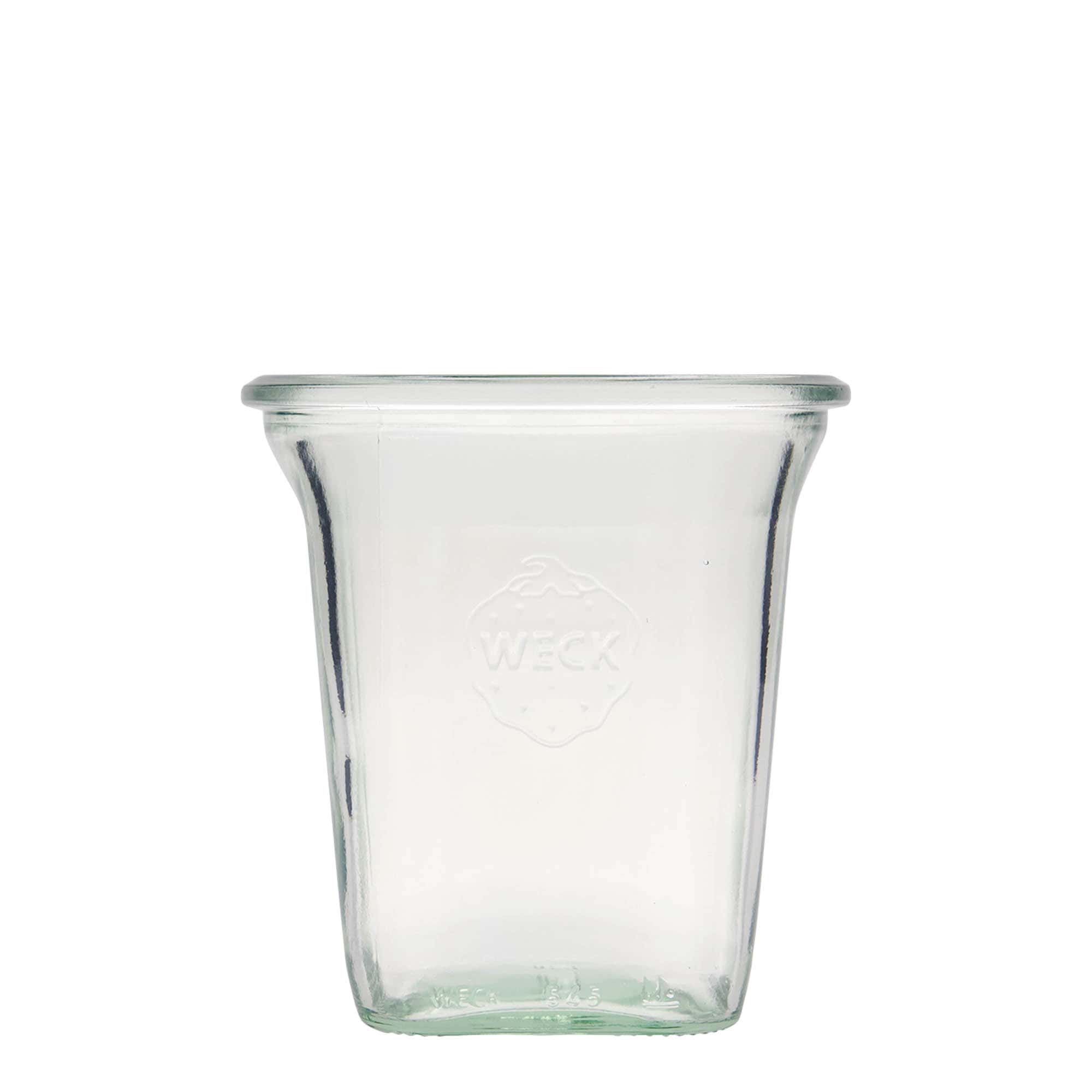 545 ml Vasetto WECK Quadro, vetro, imboccatura: bordo rotondo