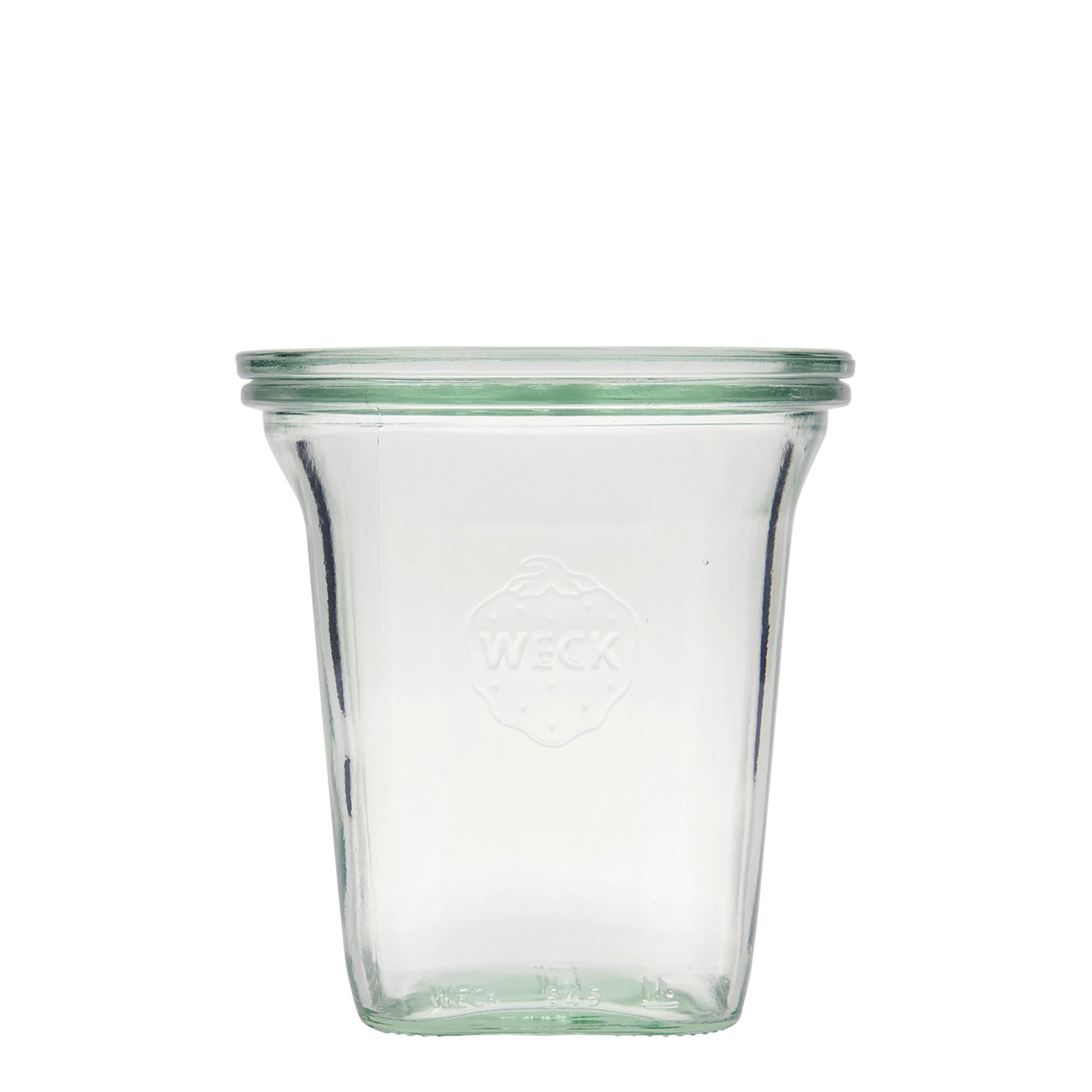 545 ml WECK-Quadroglas, quadrato, apertura: bordo rotondo