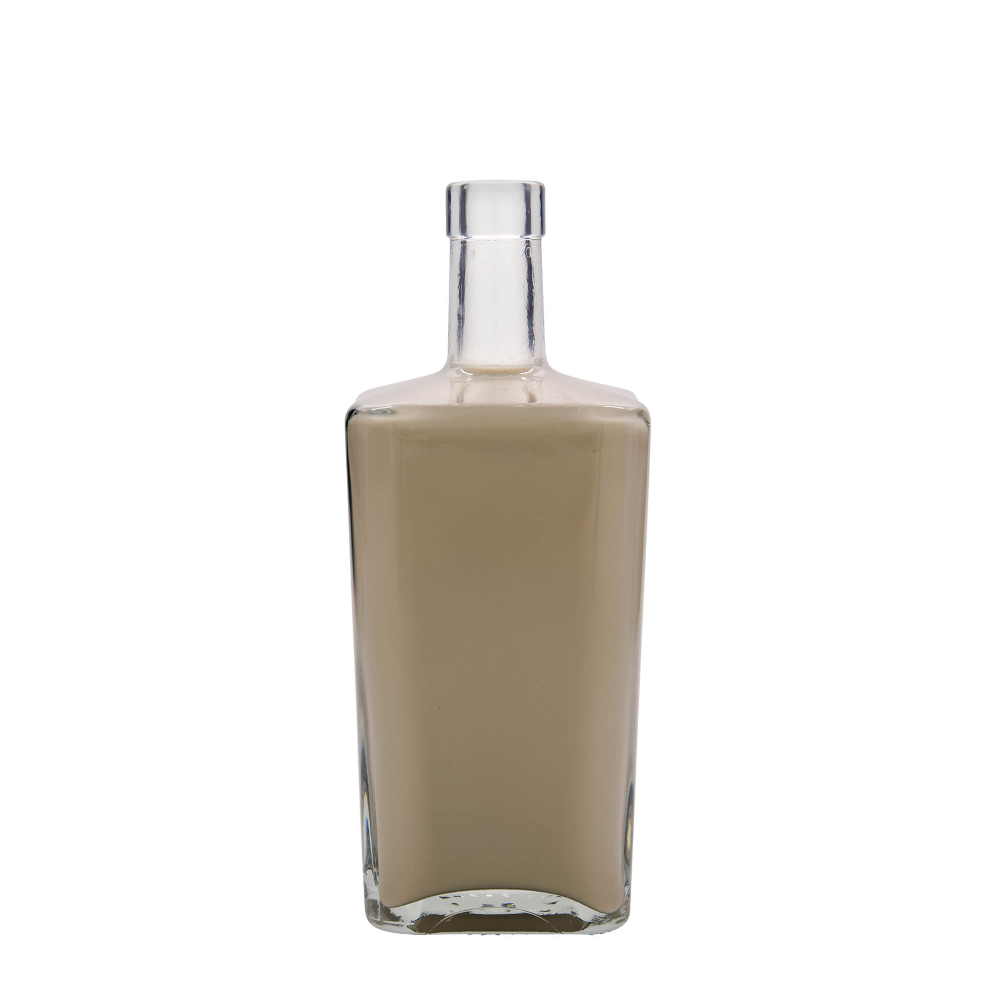 Bottiglia di vetro da 700 ml 'Noel', quadrata, bocca: sughero Bottiglia di vetro da 700 ml 'Noel', quadrata, bocca: sughero