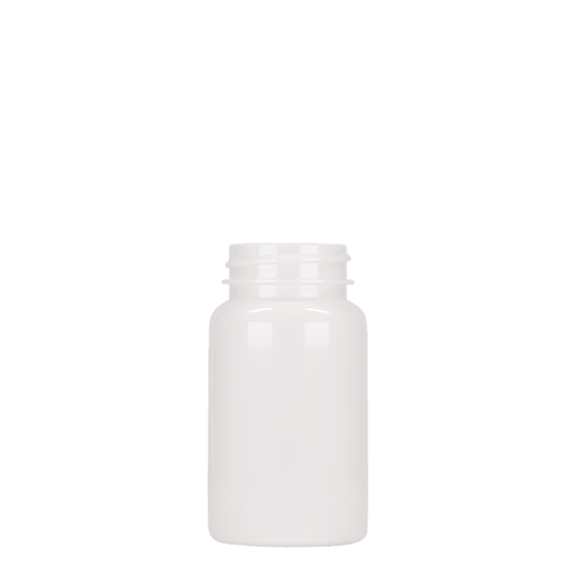100 ml contenitore PET, plastica, bianco, bocca: 38/400 100 ml contenitore PET, plastica, bianco, bocca: 38/400
