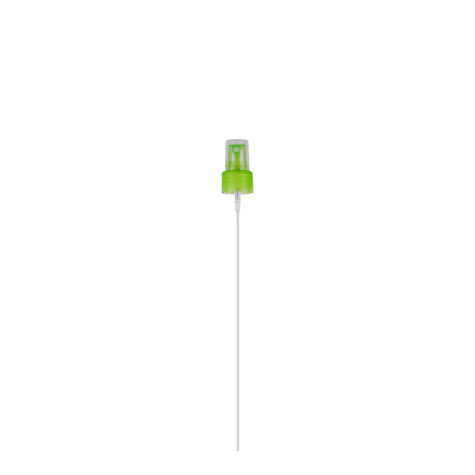 Tappo a vite con nebulizzatore spray, plastica PP, verde, per bocca: 24/410 Tappo a vite con nebulizzatore spray, plastica PP, verde, per bocca: 24/410
