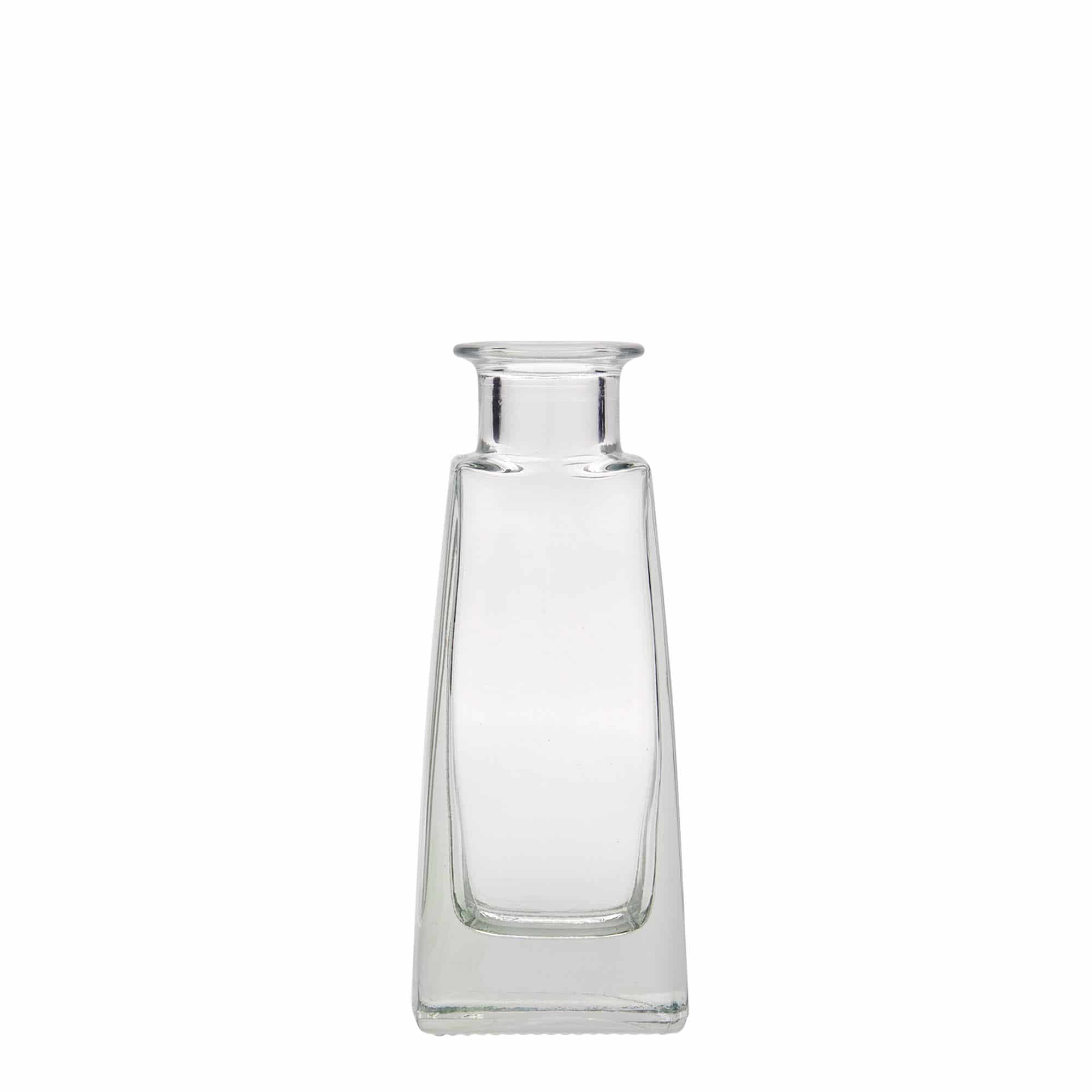 100 ml Bottiglia di vetro 'Timmy', rettangolare, imboccatura: fascetta 100 ml Bottiglia di vetro 'Timmy', rettangolare, imboccatura: fascetta
