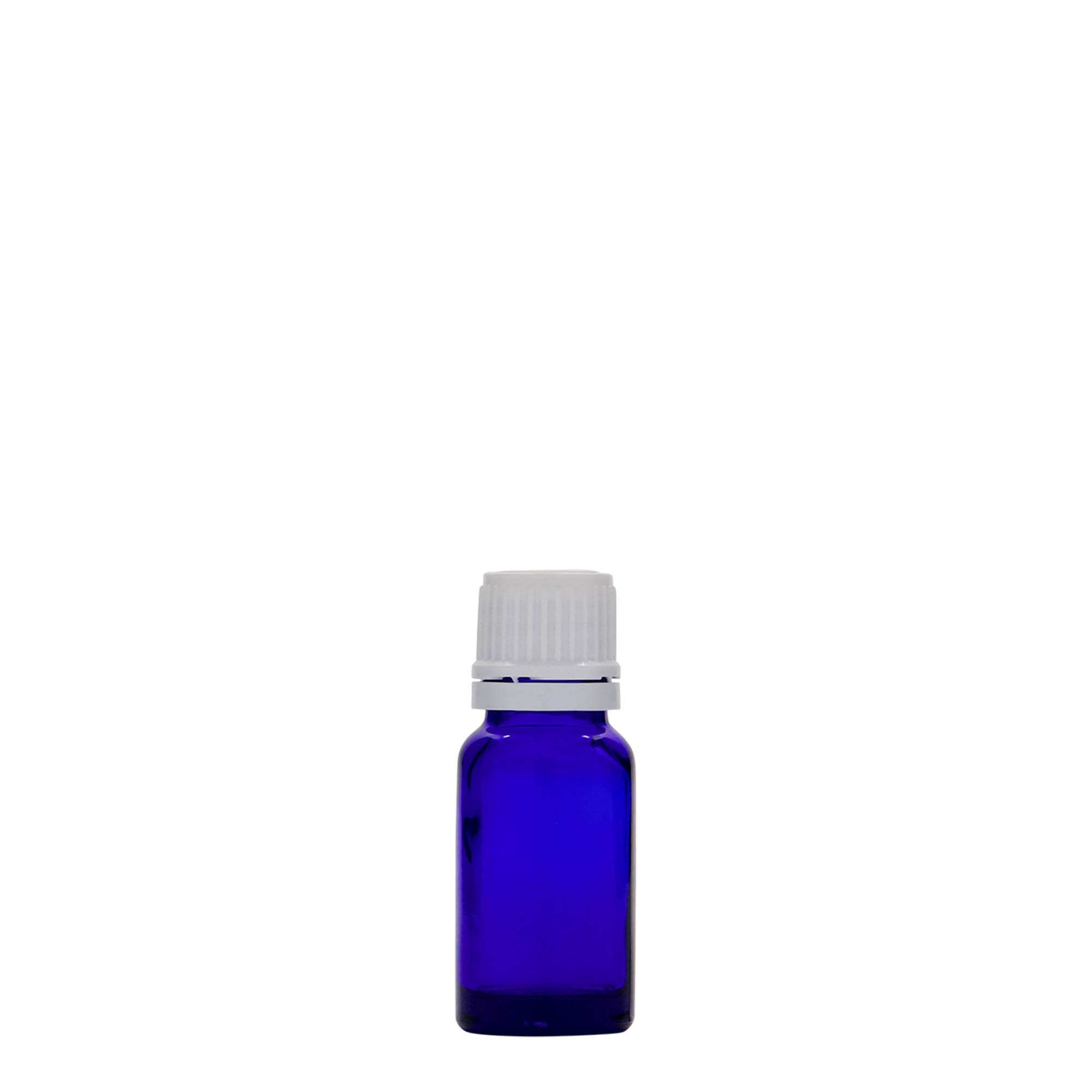 10 ml Boccetta di vetro, blu reale, imboccatura: DIN 18