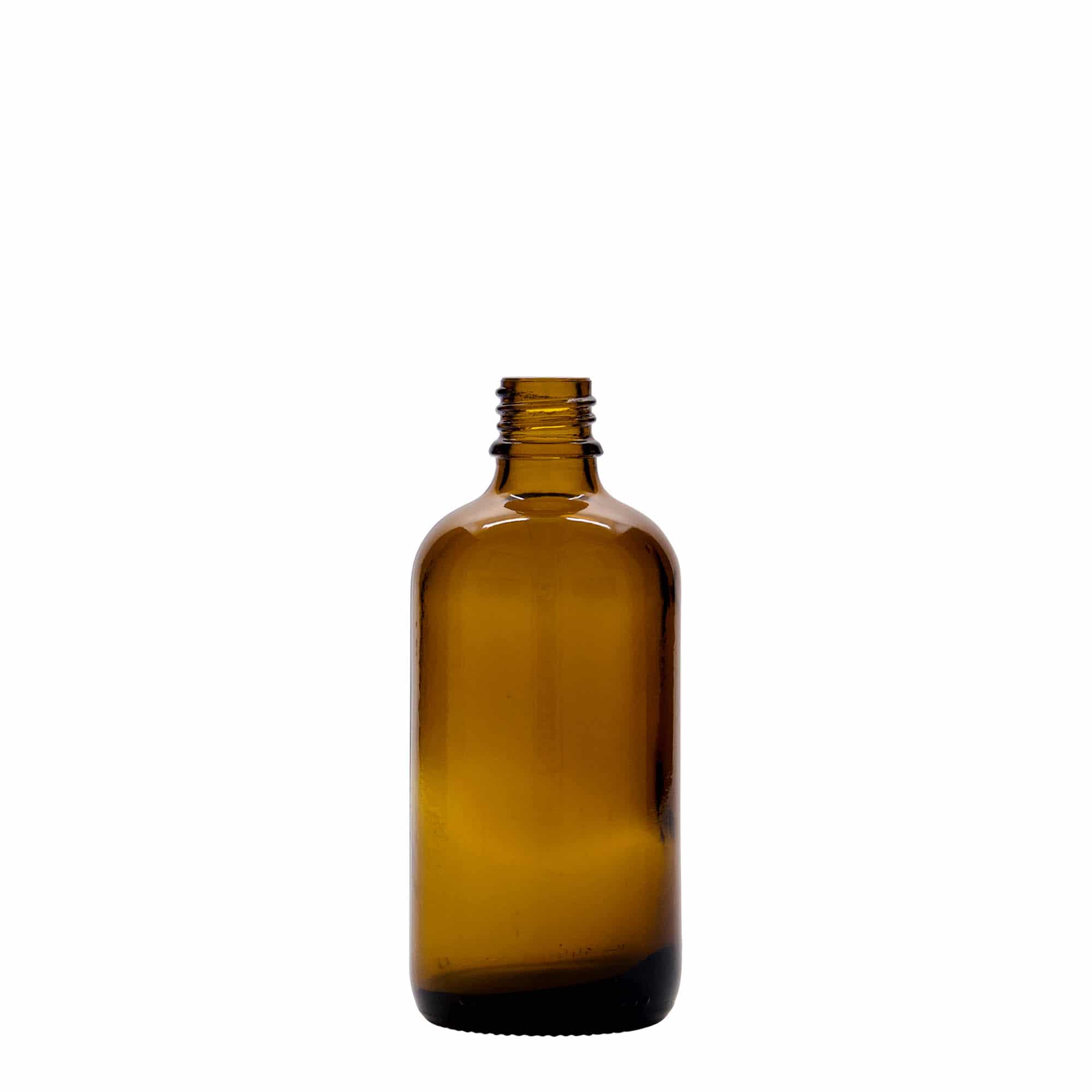 100 ml Flacone spray farmaceutico, vetro, marrone, imboccatura: DIN 18