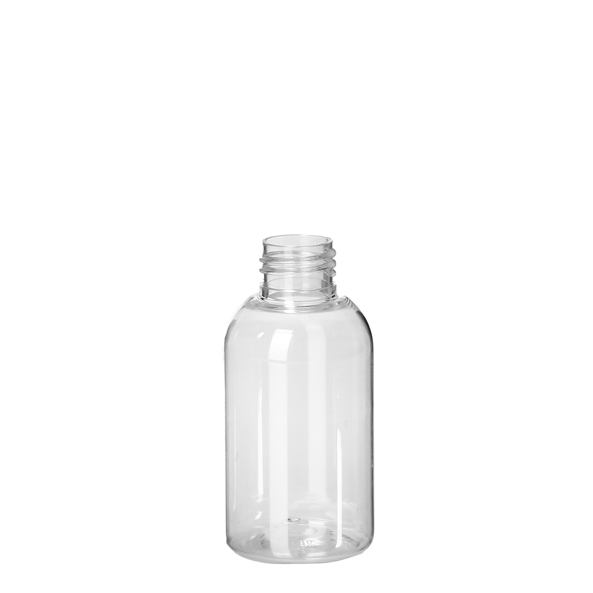 Bottiglia PET da 100 ml 'Boston', plastica, bocca: 24/410 Bottiglia PET da 100 ml 'Boston', plastica, bocca: 24/410