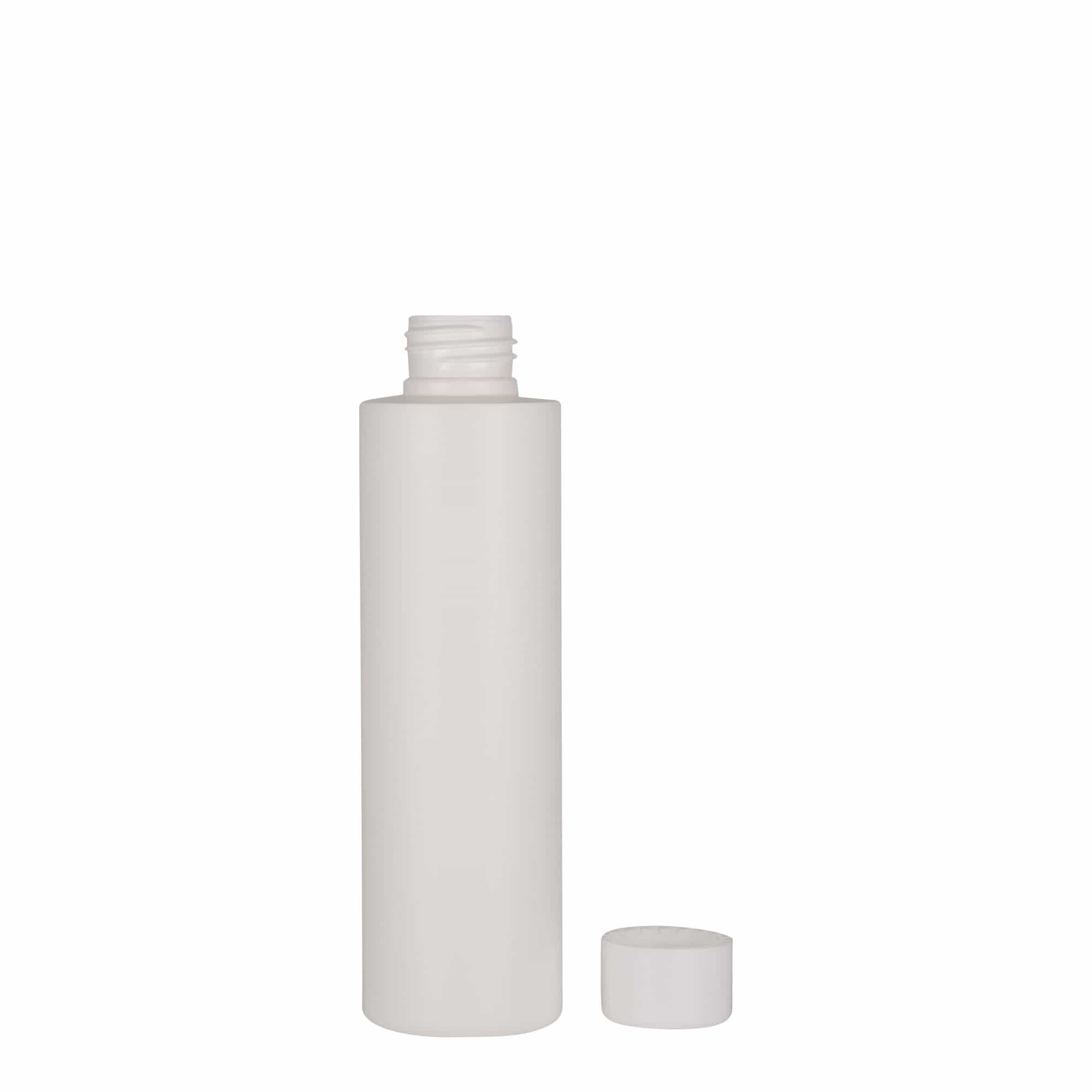 Bottiglia in plastica da 150 ml 'Pipe', HDPE, bianca, bocca: 24/410