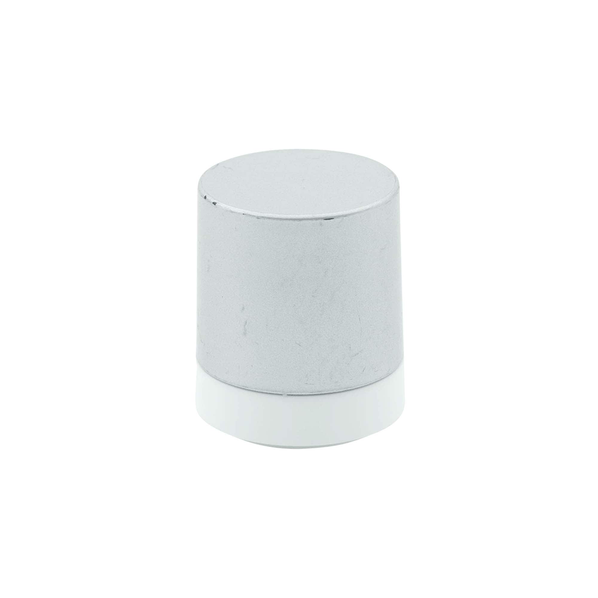Testa pompa dosatrice airless 'Micro', plastica PP, argento
