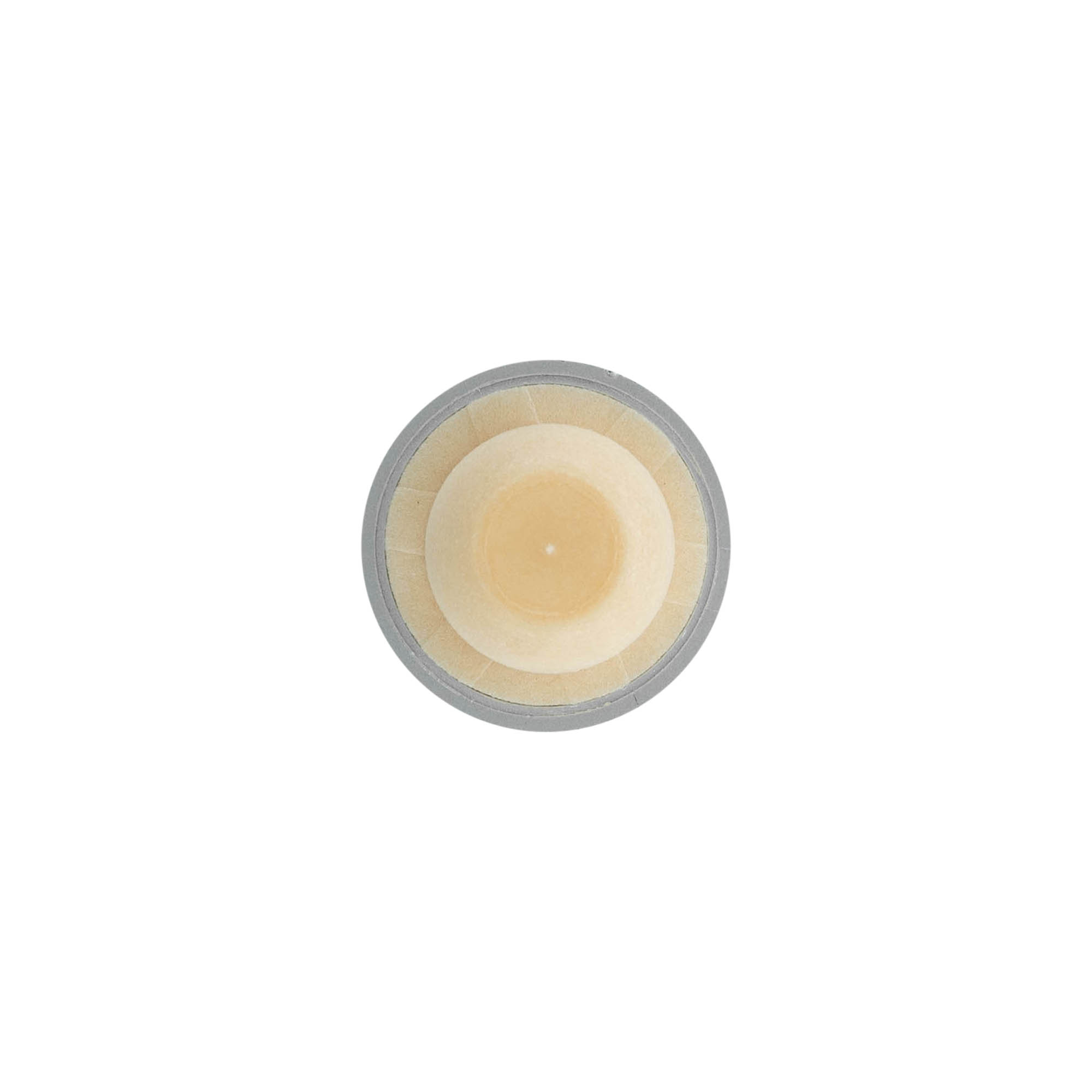 Tappo a fungo 19 mm, plastica, argento, per imboccatura: fascetta