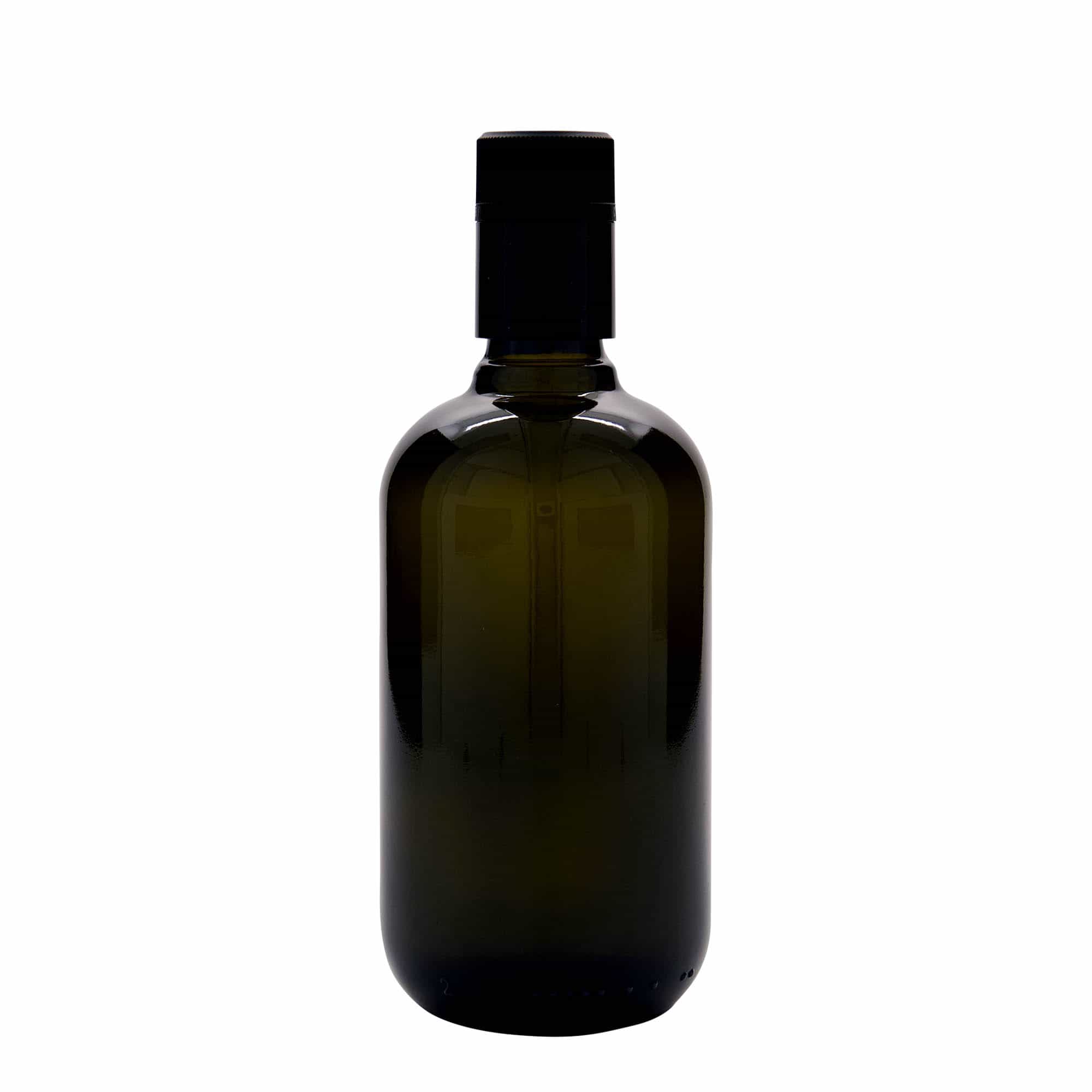 500 ml Bottiglia olio/aceto 'Biolio', vetro, verde antico, imboccatura: DOP