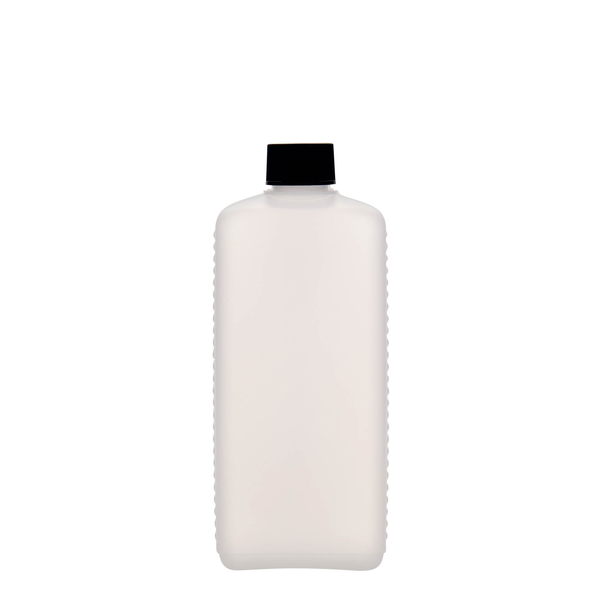 Contenitore da 500 ml, rettangolare, plastica HDPE, naturale, bocca: DIN 25 EPE Contenitore da 500 ml, rettangolare, plastica HDPE, naturale, bocca: DIN 25 EPE