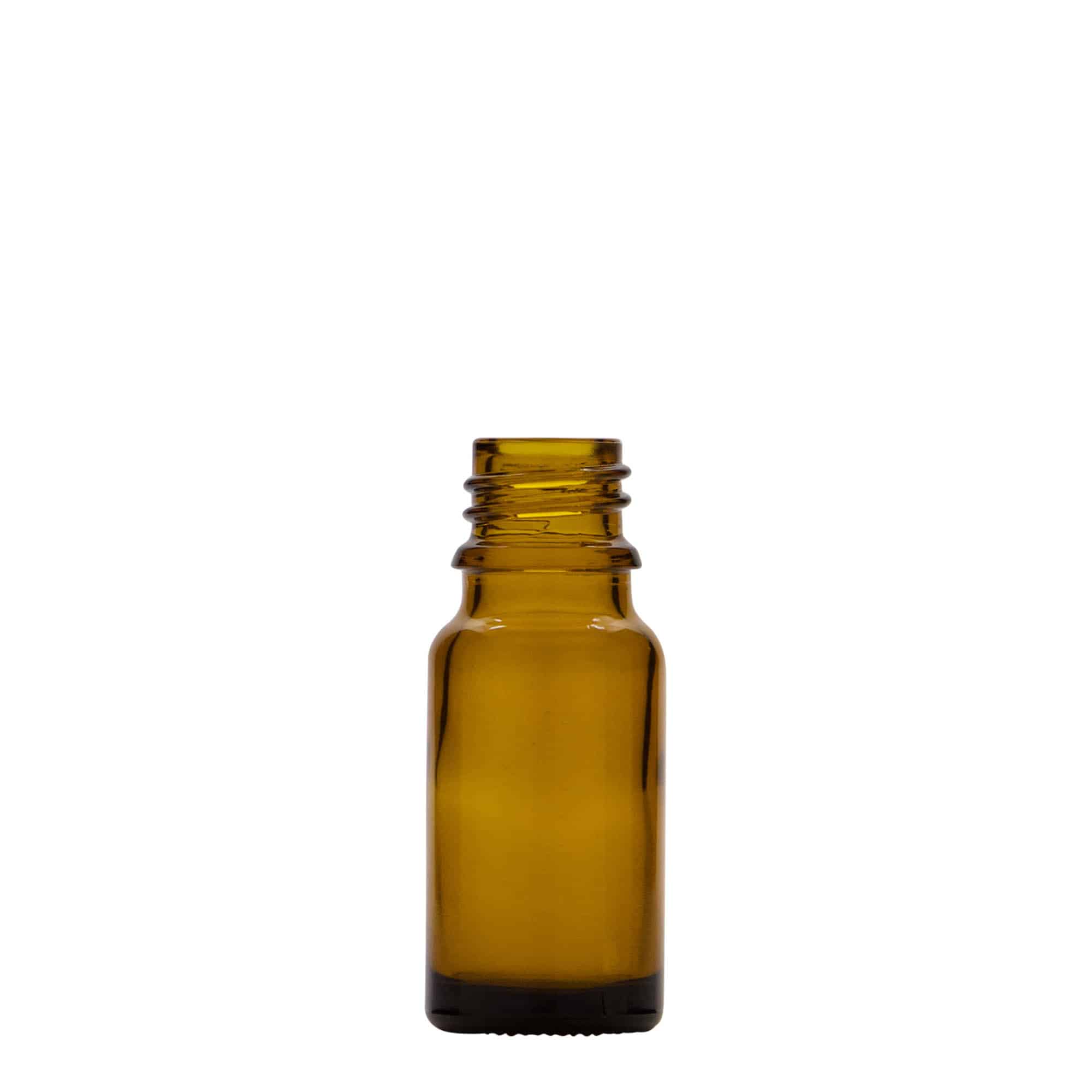 Flacone medico da 10 ml con pompa per lozione, vetro, marrone, bocca: DIN 18