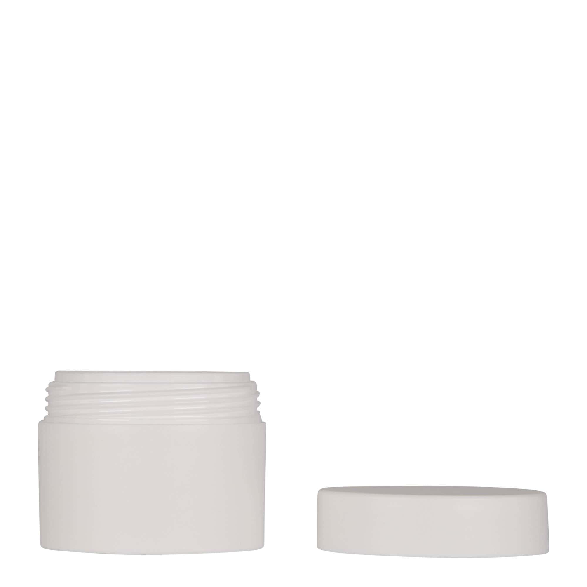 50 ml barattolo in plastica 'Antonella', PP, bianco, apertura: chiusura a vite
