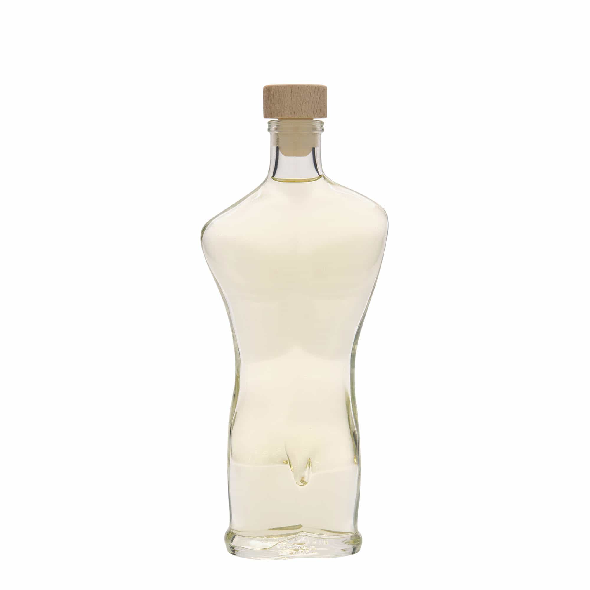 Bottiglia di vetro da 200 ml 'Adam', bocca: sughero