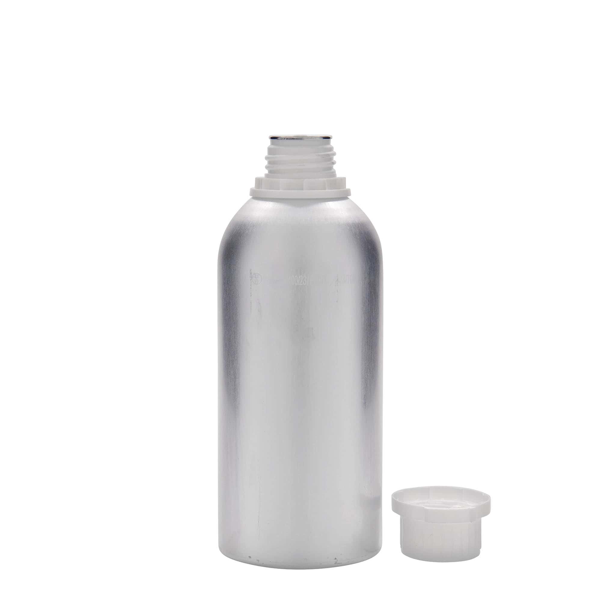 Bottiglia in alluminio da 625 ml, metallo, argento, bocca: DIN 32