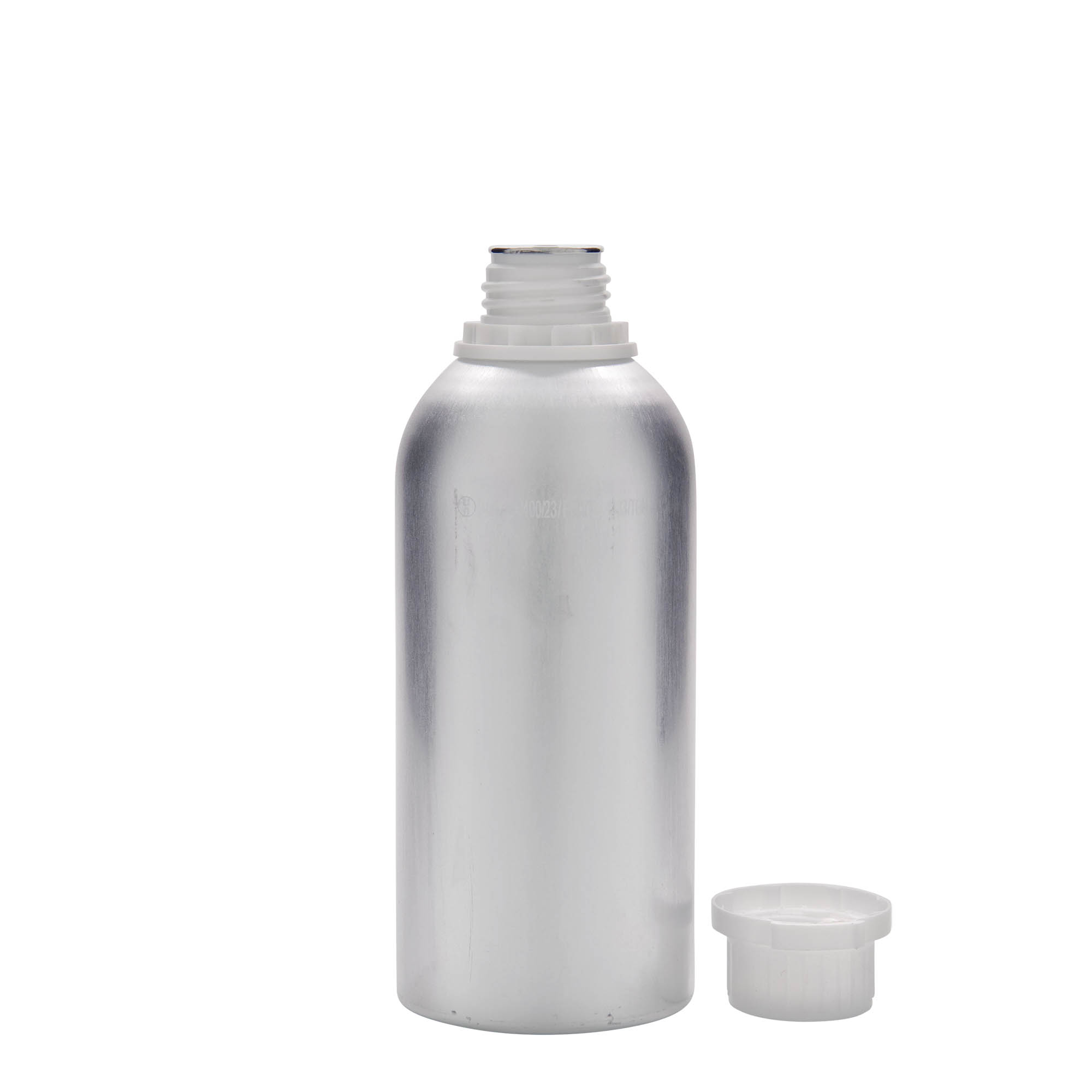 Bottiglia in alluminio da 625 ml, metallo, argento, bocca: DIN 32