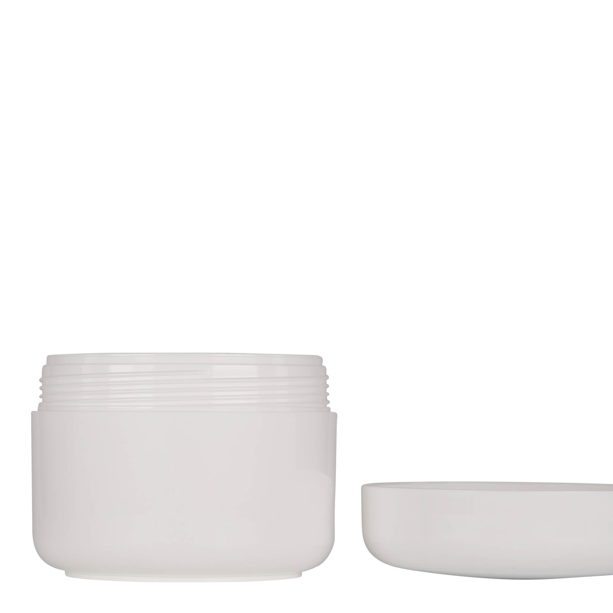 200 ml barattolo in plastica 'Bianca', PP, bianco, bocca: chiusura a vite 200 ml barattolo in plastica 'Bianca', PP, bianco, bocca: chiusura a vite