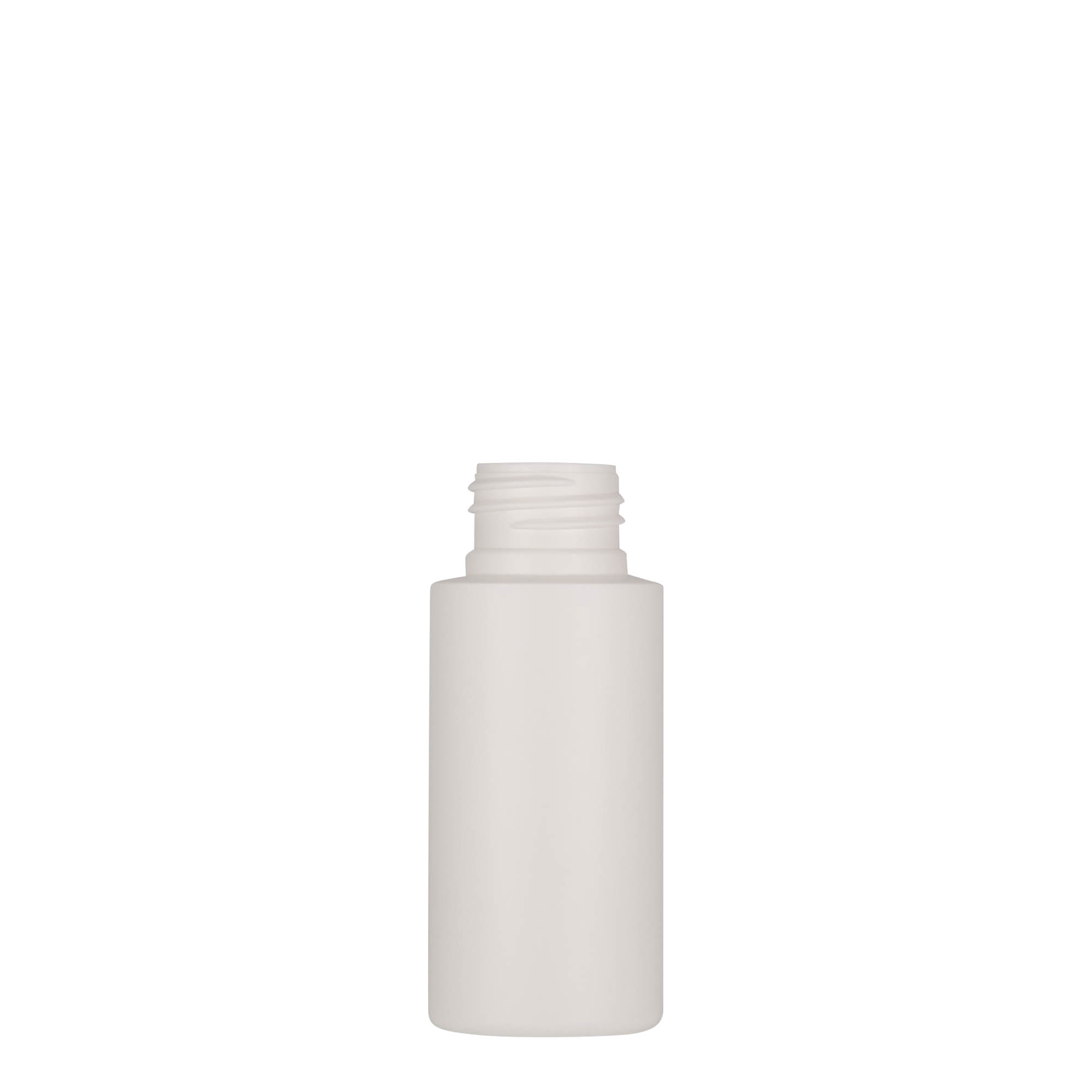 50 ml bottiglia in plastica 'Pipe', HDPE, bianca, bocca: 24/410 50 ml bottiglia in plastica 'Pipe', HDPE, bianca, bocca: 24/410