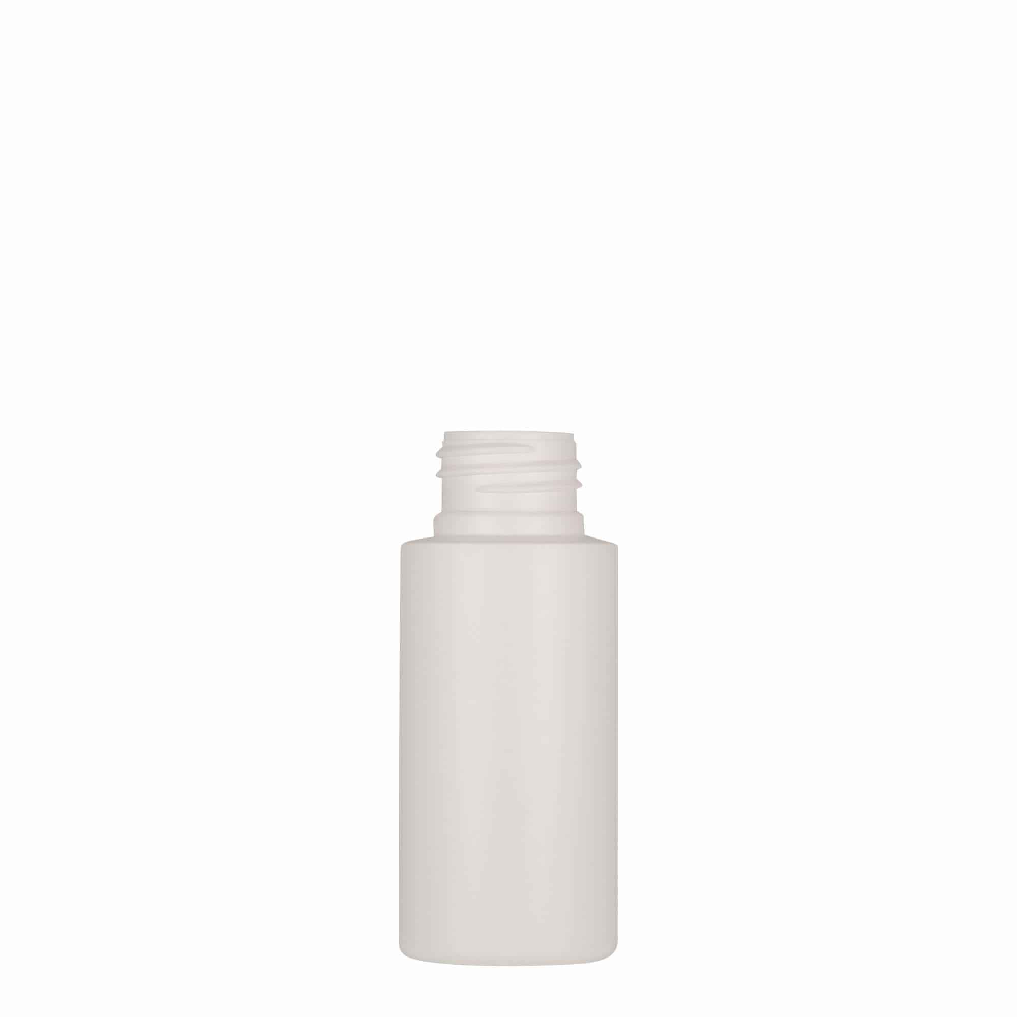 50 ml bottiglia in plastica 'Pipe', HDPE, bianca, bocca: 24/410