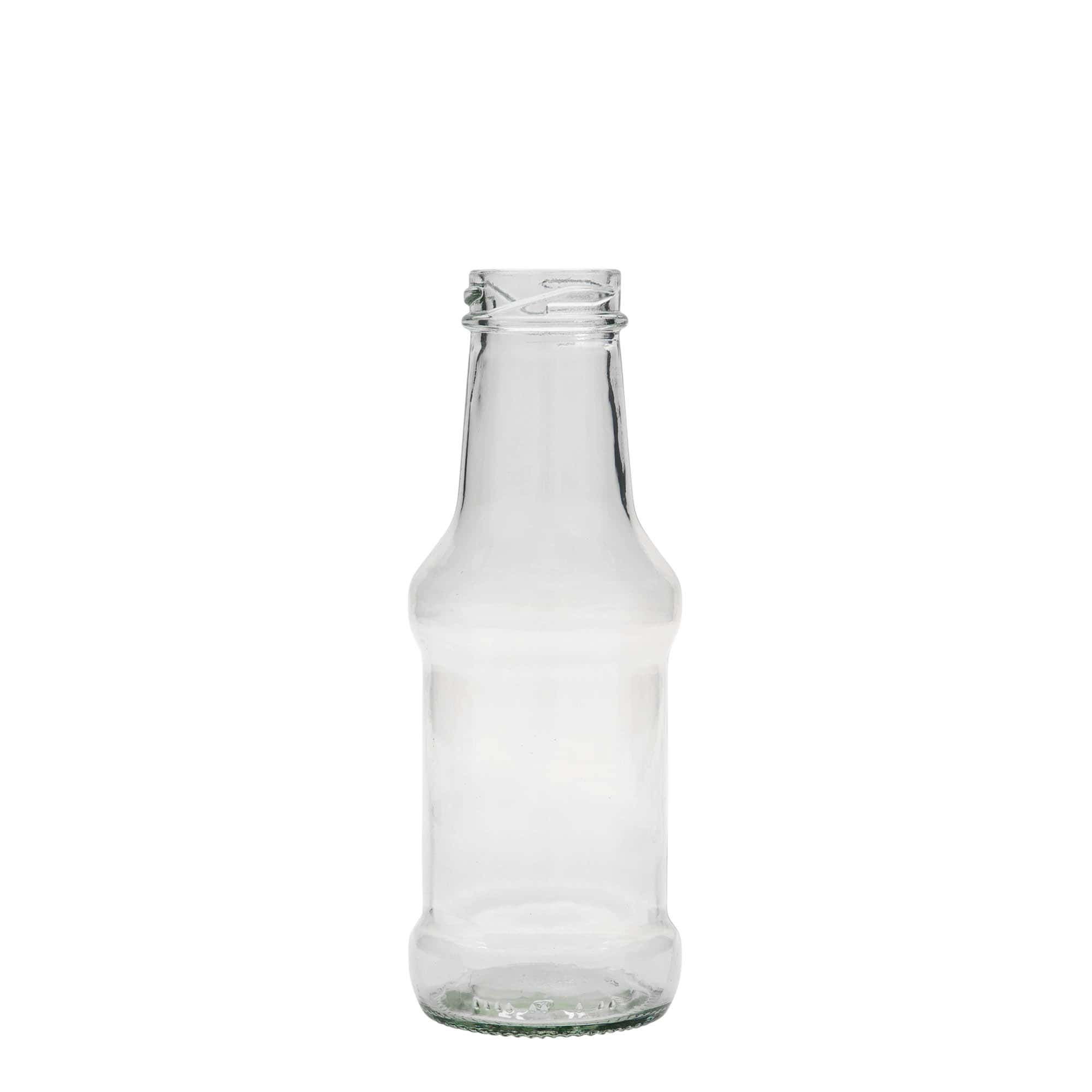 Bottiglia per salsa da 250 ml, vetro, bocca: Twist-Off (TO 38)
