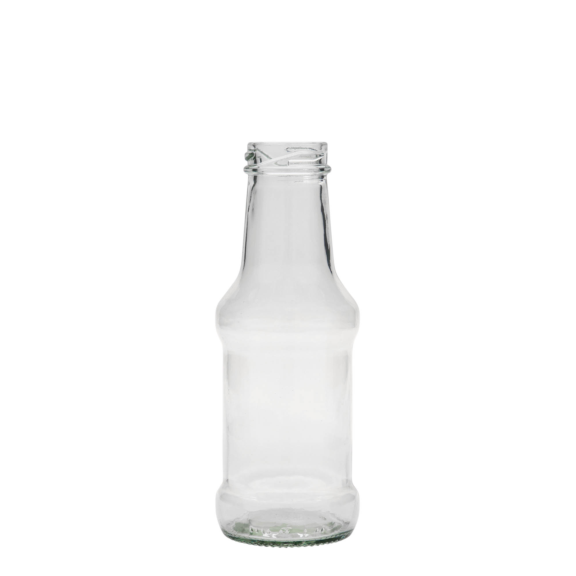 Bottiglia per salsa da 250 ml, vetro, bocca: Twist-Off (TO 38) Bottiglia per salsa da 250 ml, vetro, bocca: Twist-Off (TO 38)