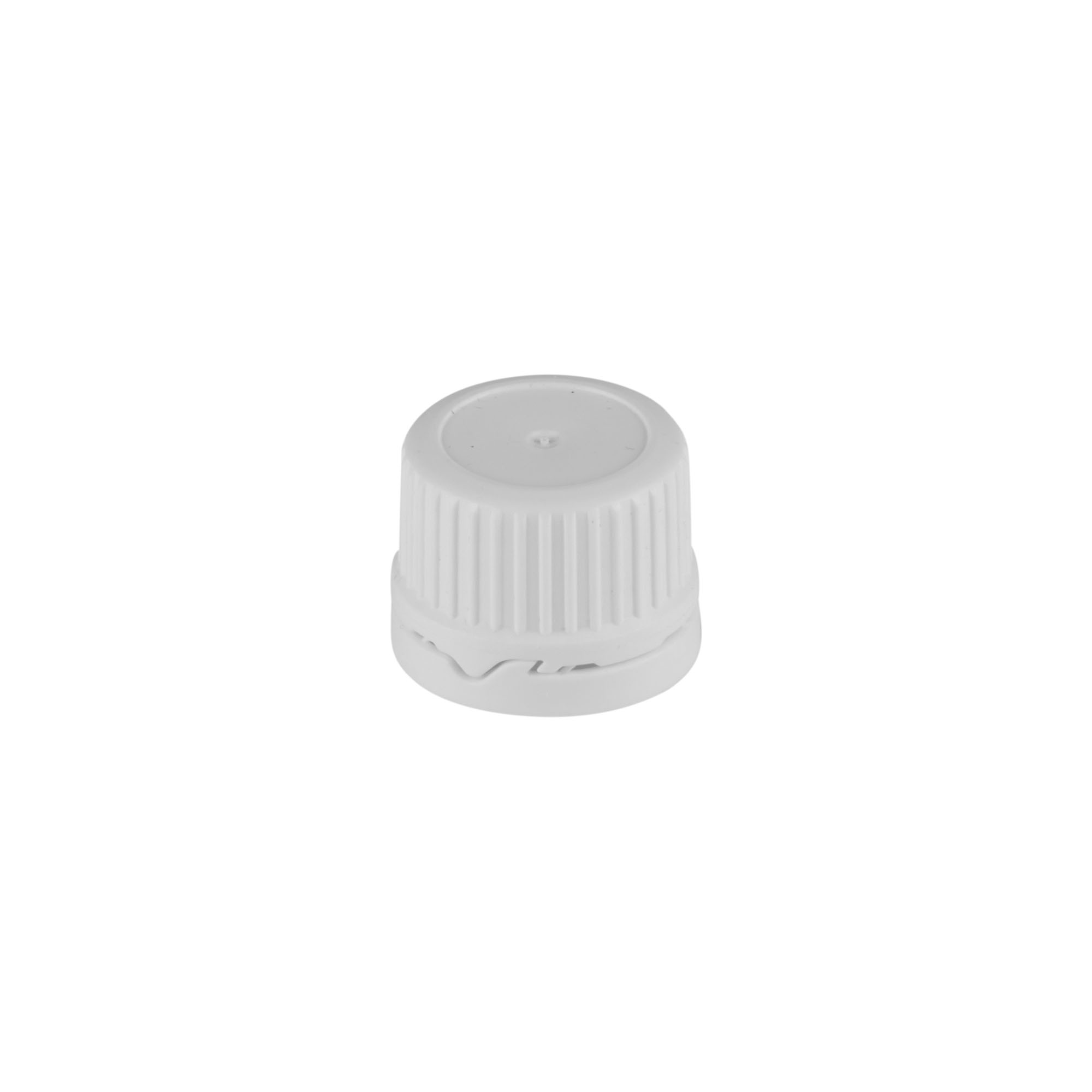 Tappo a vite con anello di colata, plastica PE, bianco, per bocca: DIN 22 Tappo a vite con anello di colata, plastica PE, bianco, per bocca: DIN 22